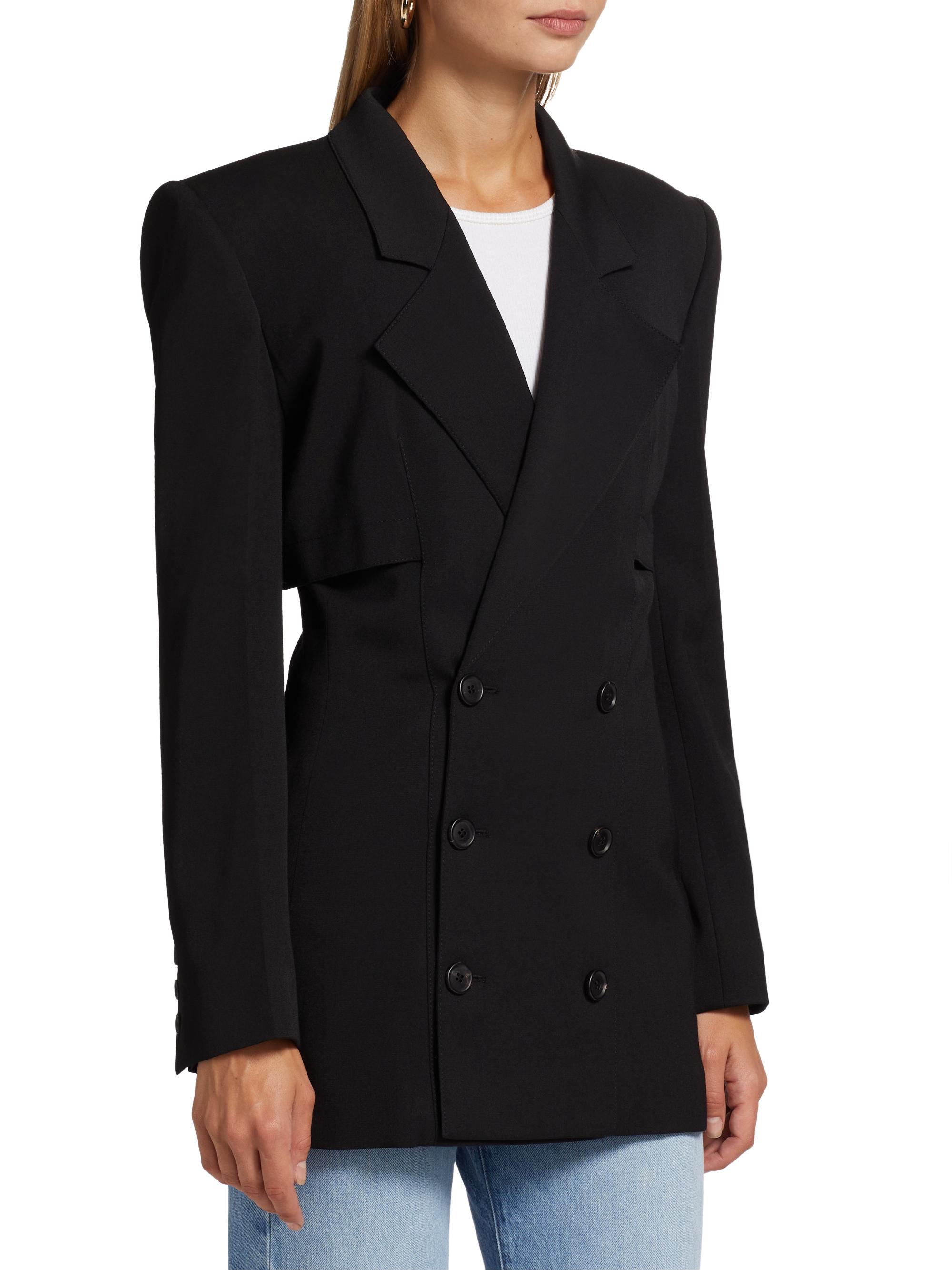 Frame Wool-Blend Double-Breasted Blazer | Saks Fifth Avenue