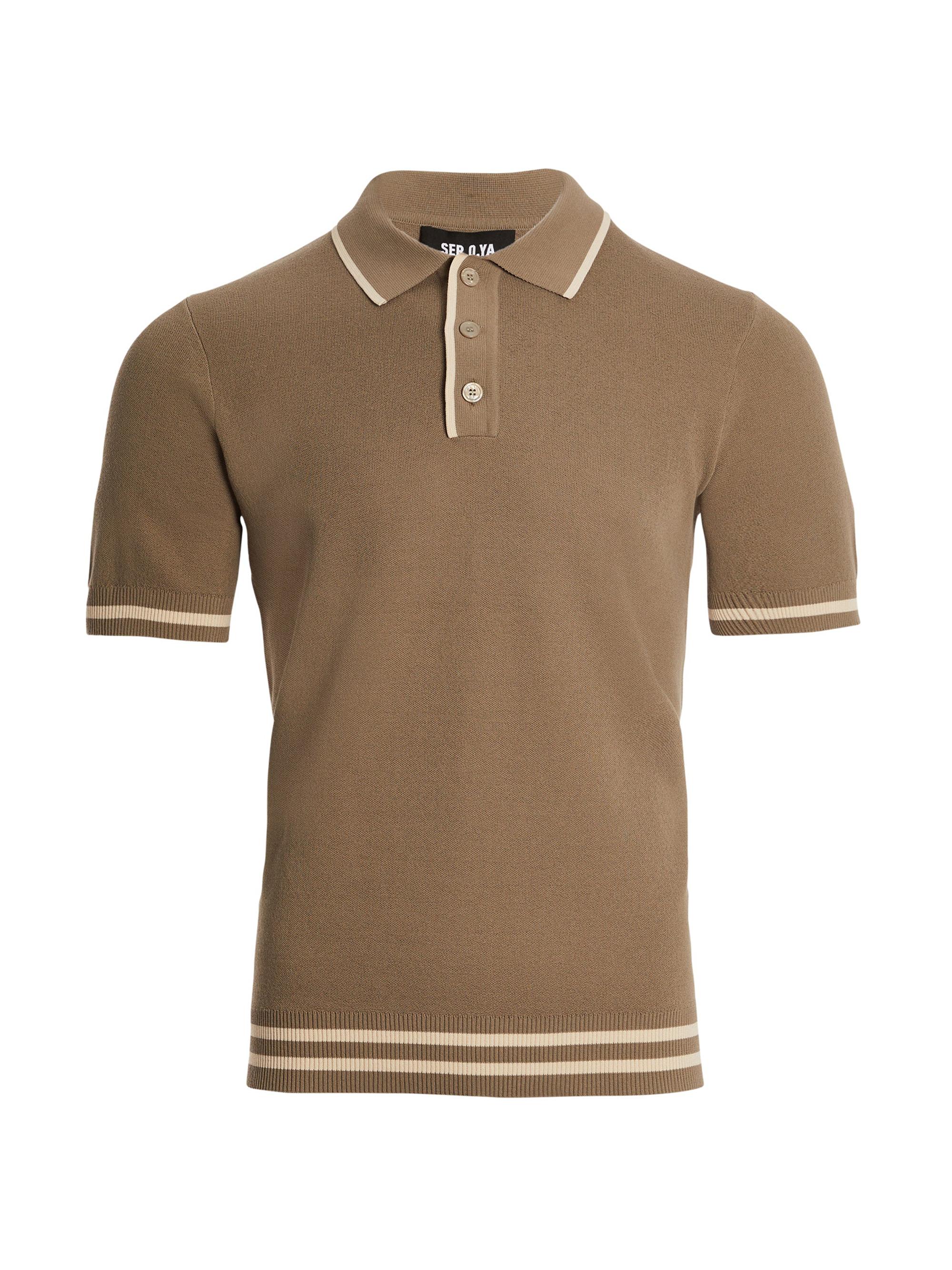 Ser.o.ya Men's Axel Fitted Polo Shirt - Heather Grey White