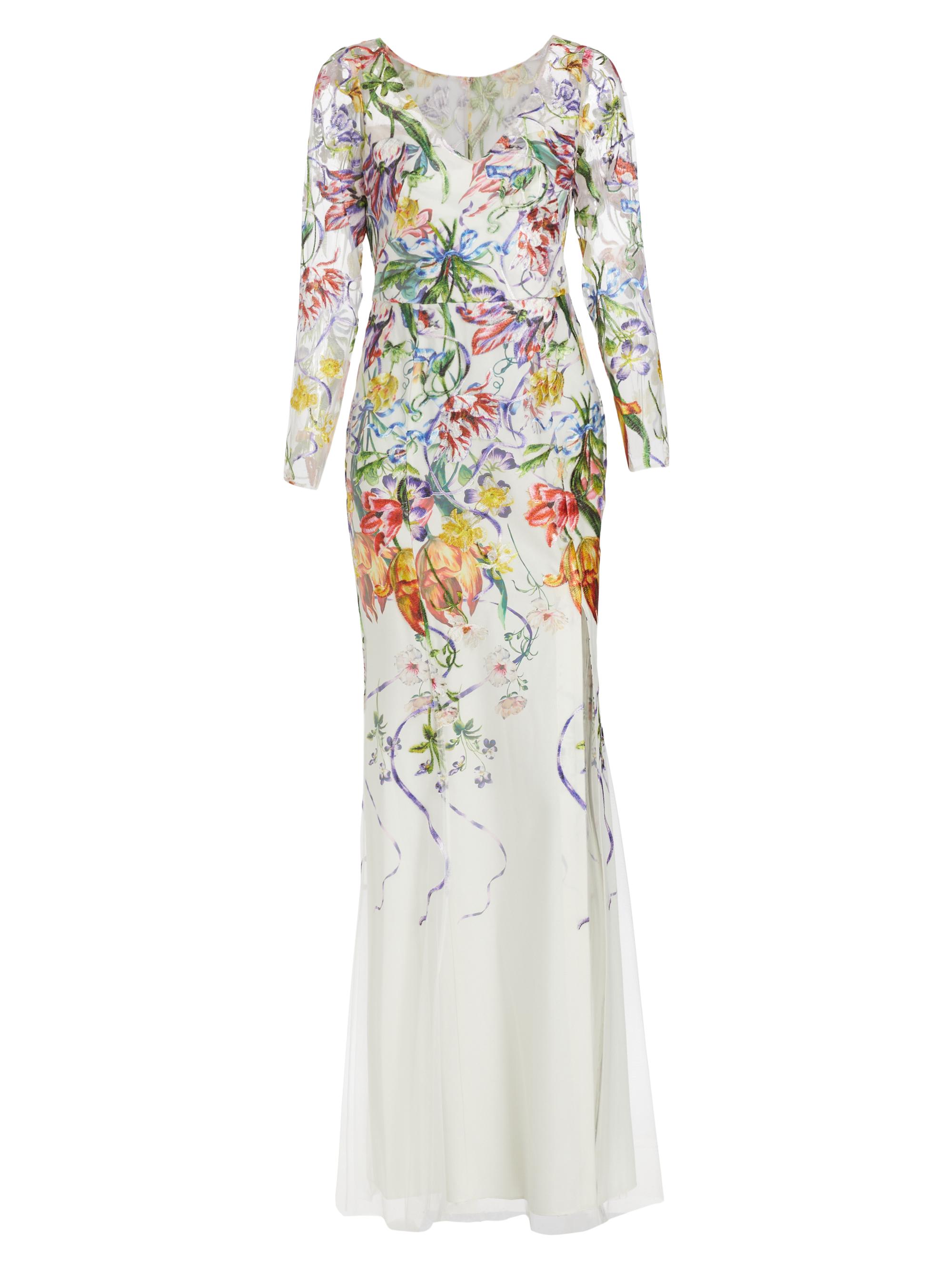 Marchesa Notte Women's Floral Degradé Embroidered Tulle Fit-&-Flare Gown -  Multi