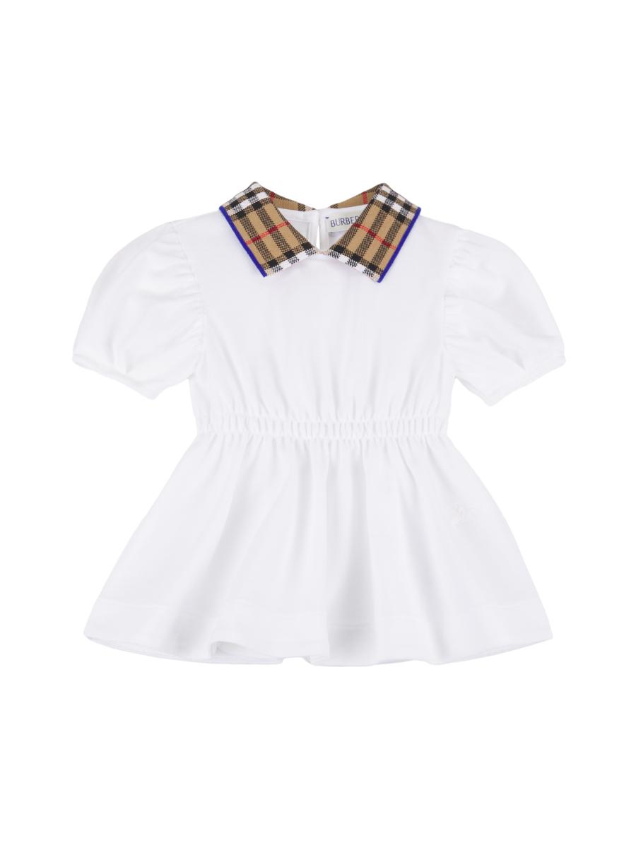 Burberry Baby Girl's ​Check Collar Puff Sleeve Dress | Saks Fifth