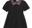 Baby Girl's ​Check Collar Puff Sleeve Dress
