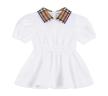 Baby Girl's ​Check Collar Puff Sleeve Dress