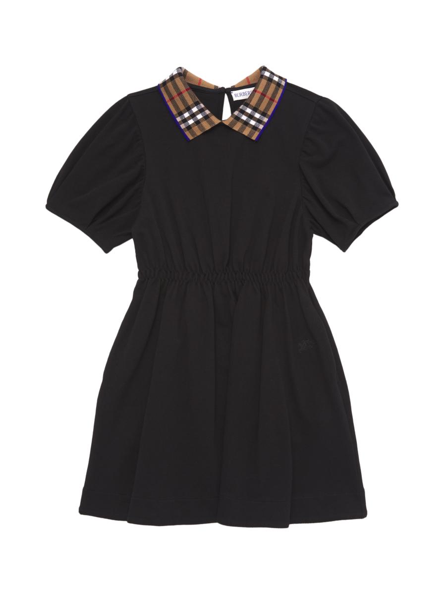 Burberry Little Girl's & Girl's Check Collar Puff Sleeve