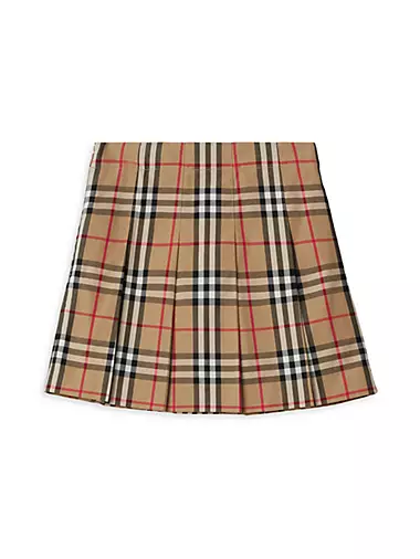 Little Girl's & Girl's Gabrielle Check Pleated Skirt