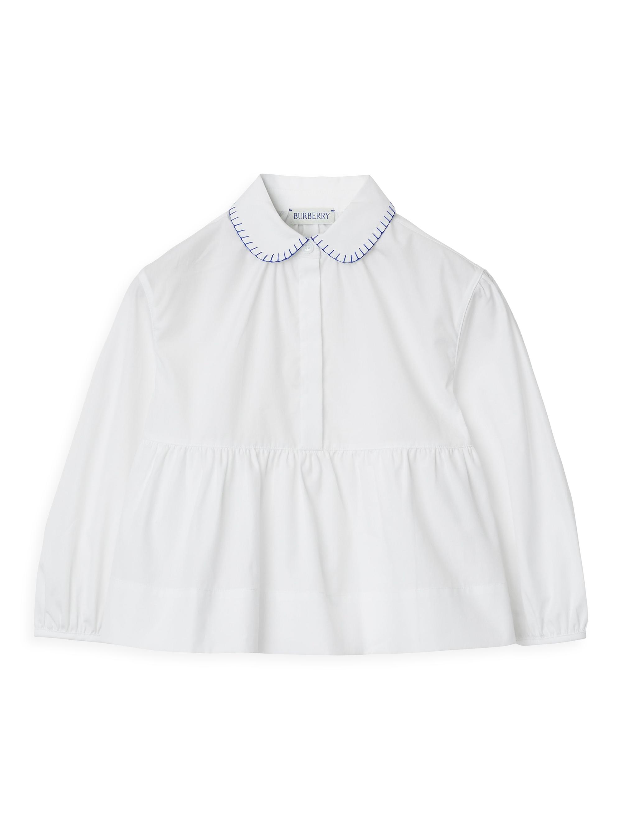 Little Girl's & Girl's Lauren Stretch Cotton Poplin Peplum Blouse