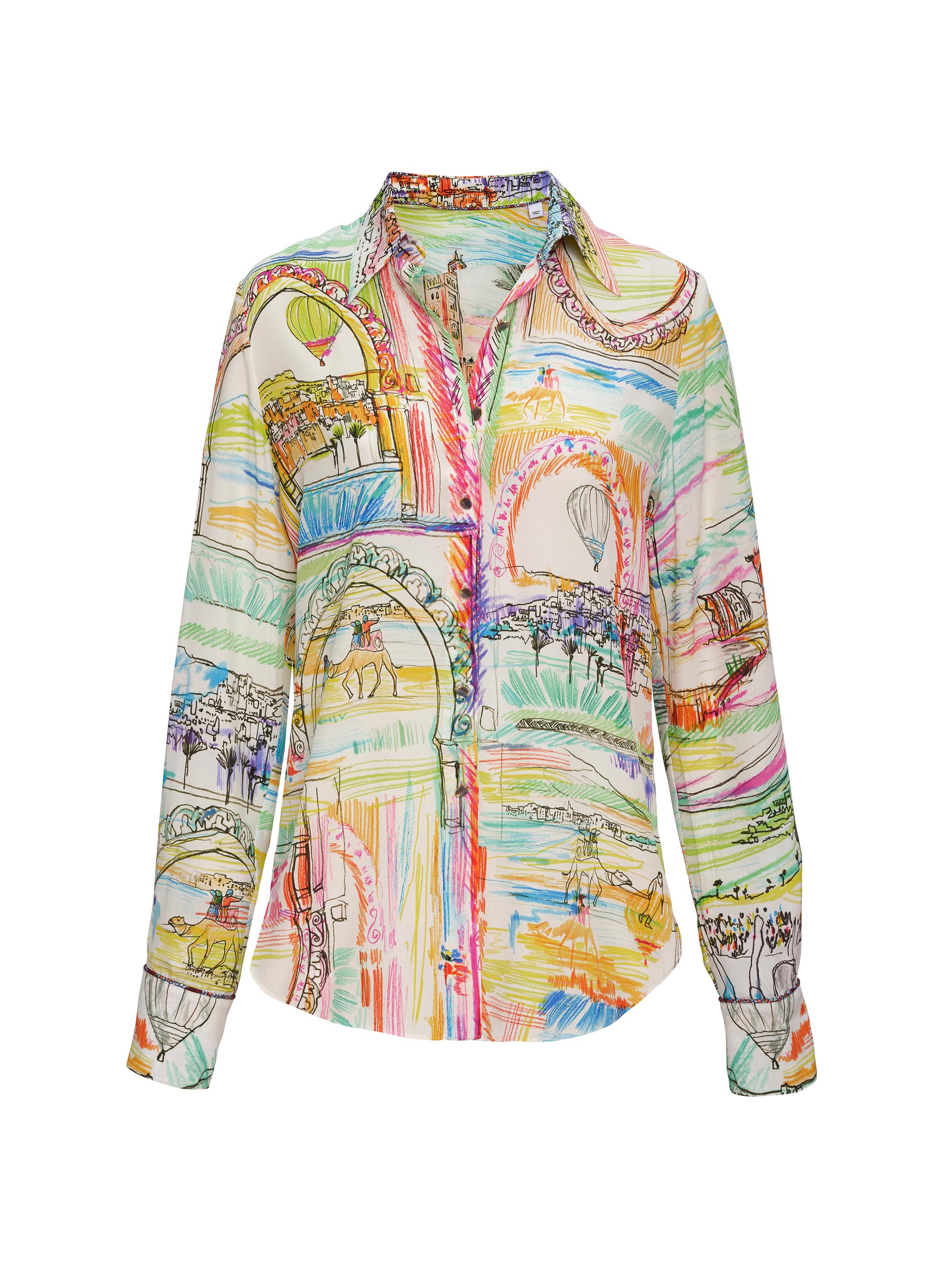 Robert Graham Women's Gabriela Silk-Blend Scenic Shirt