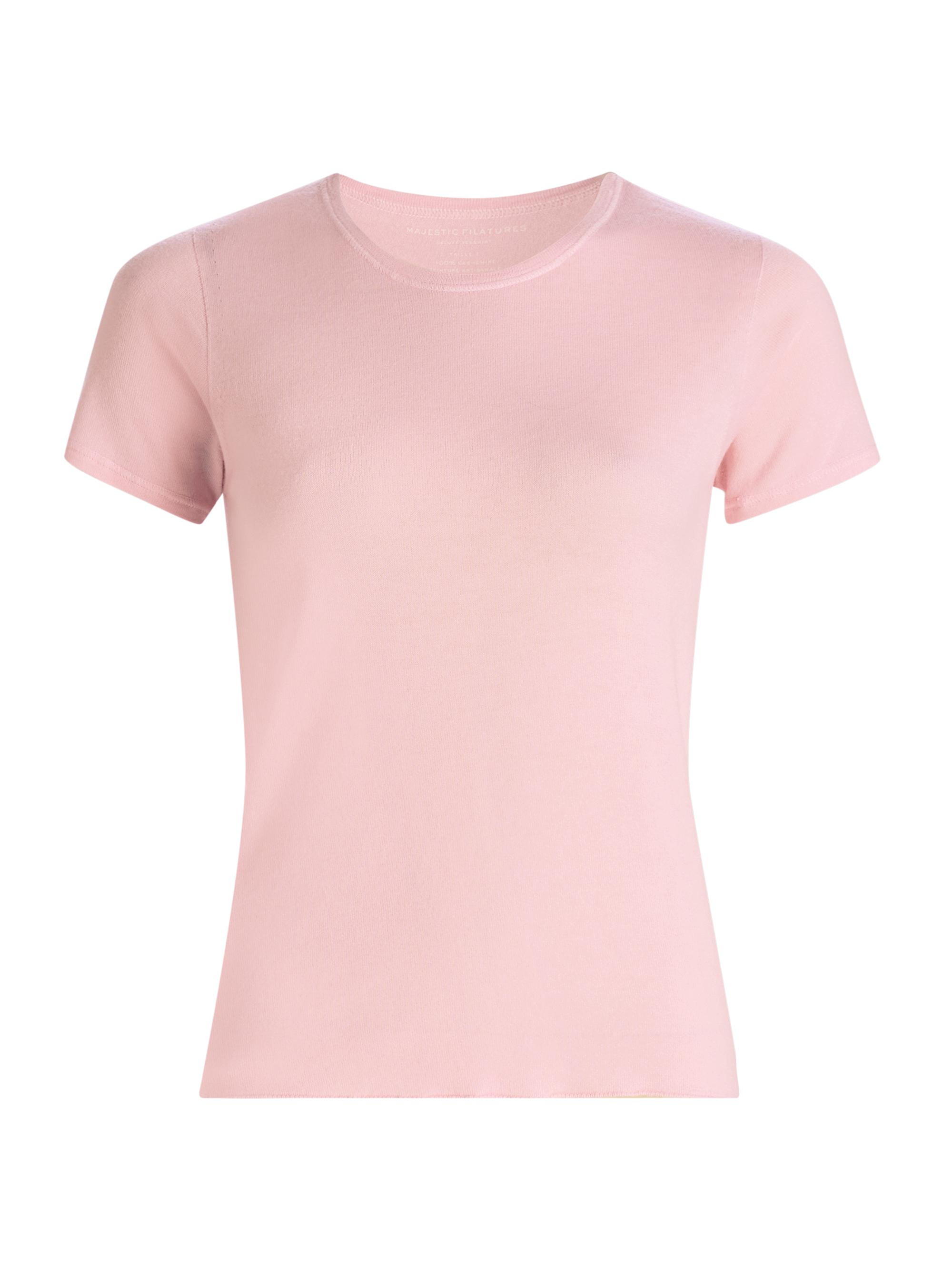 Majestic Filatures Women's Cashmere Short-Sleeve Tee - Blossom