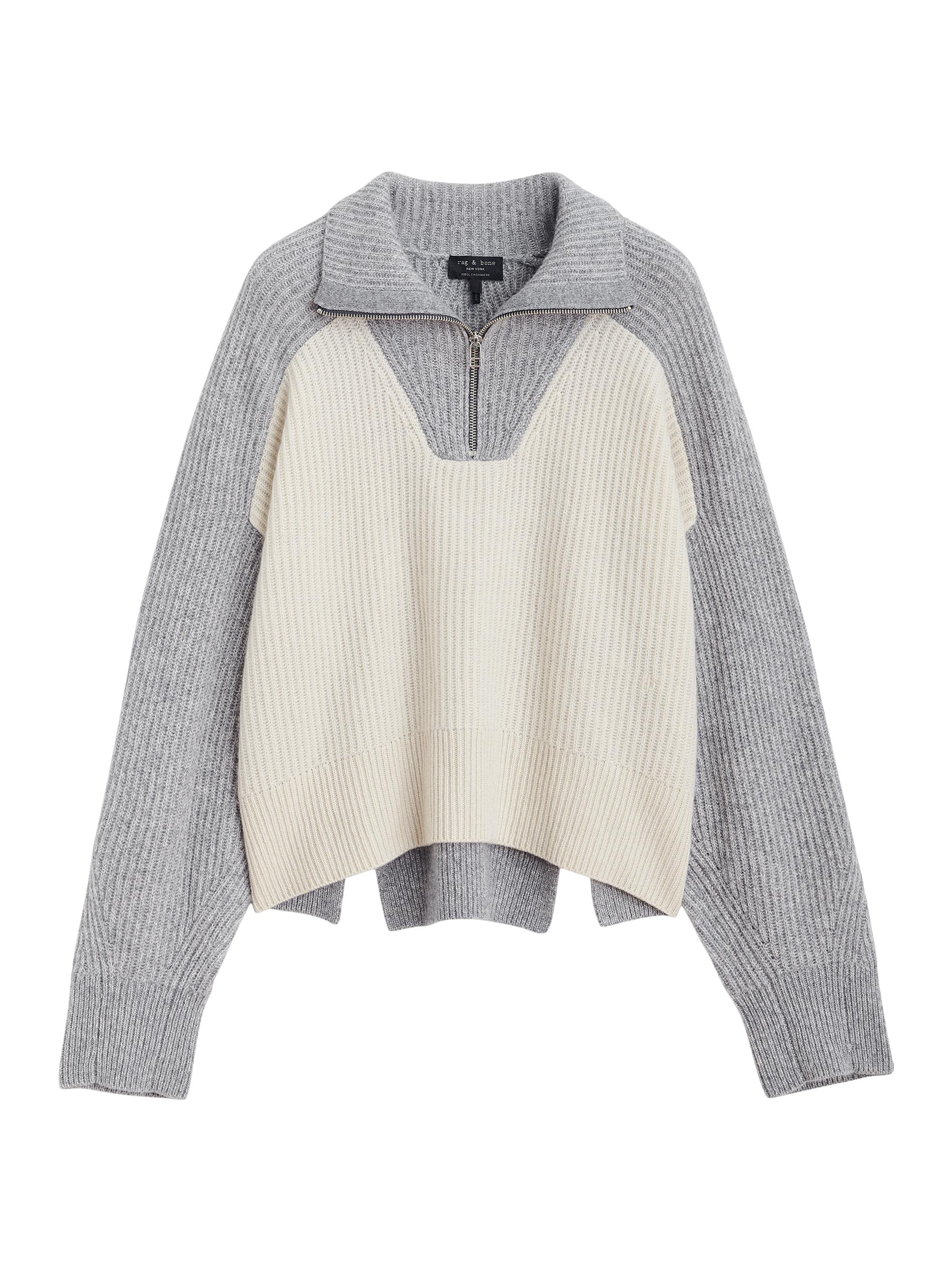 rag & bone Women's Pierce Cashmere Boxy Sweater - Grey Multi