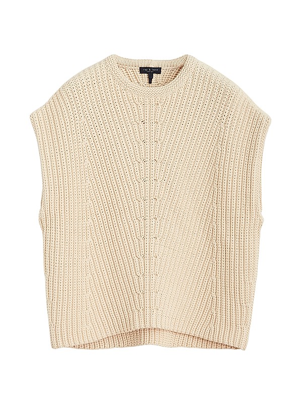 Shop rag & bone Shane Cotton-Blend Knit Vest | Saks Fifth Avenue Shop rag & bone Shane Cotton-Blend Knit Vest | Saks Fifth Avenue
