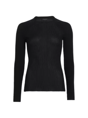 Shop rag & bone Dorit Rib-Knit Wool-Blend Crewneck Sweater | Saks Fifth  Avenue