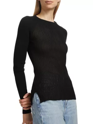 Shop rag & bone Dorit Rib-Knit Wool-Blend Crewneck Sweater | Saks Fifth  Avenue