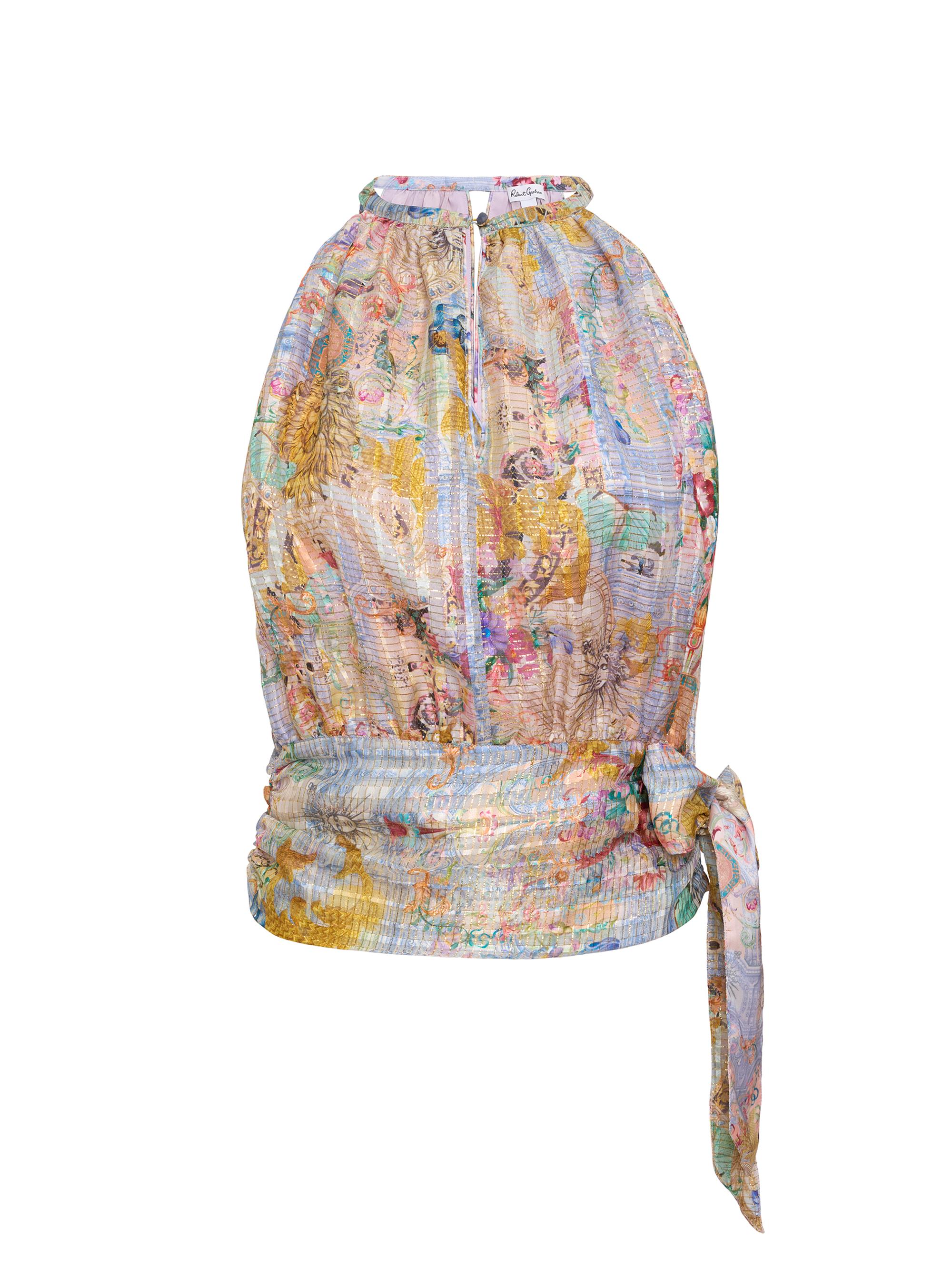 Robert Graham Women's Ava Silk-Blend Animal Top