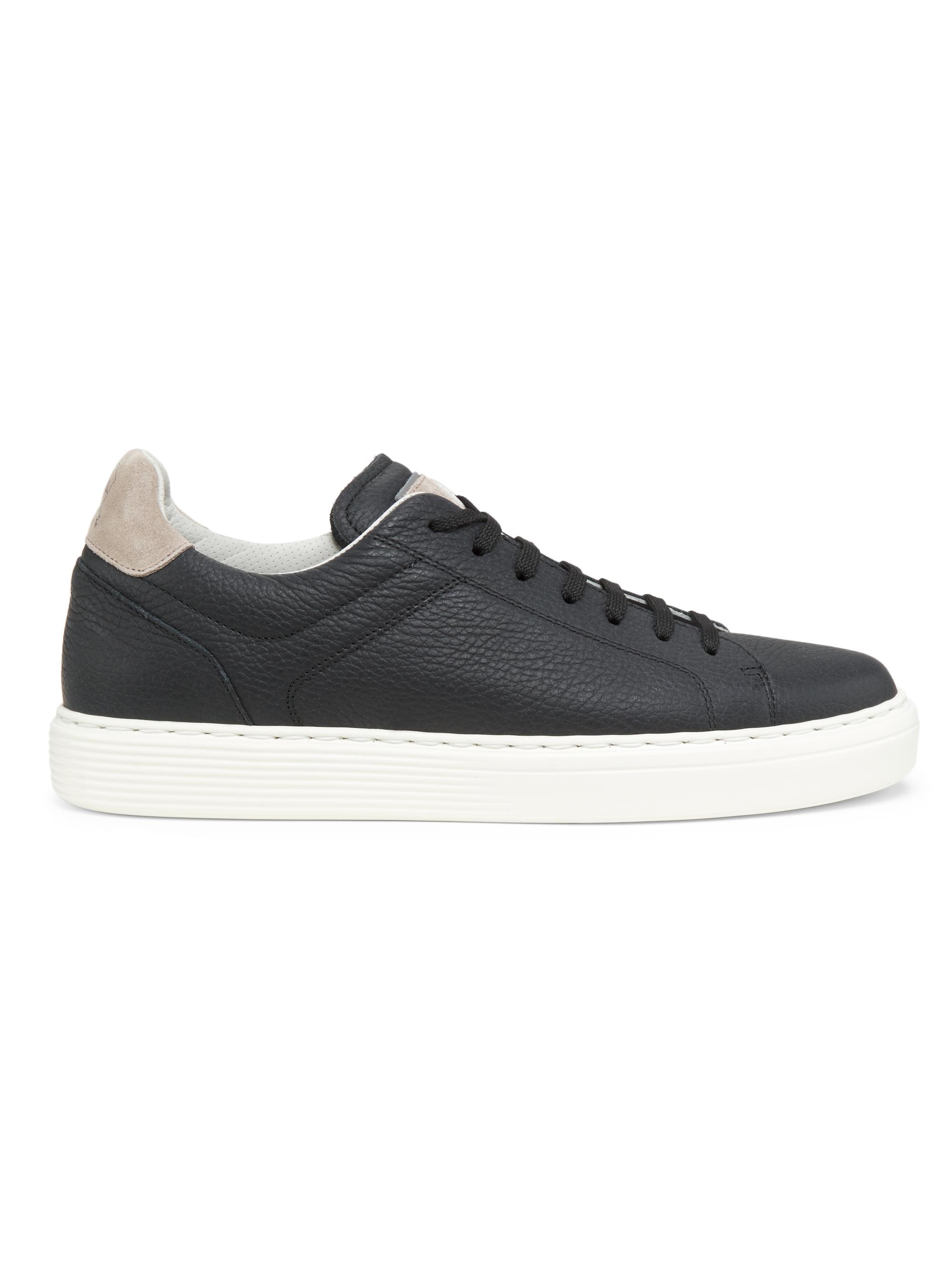 Brunello Cucinelli Suede-Trim Low-Top Leather Sneakers | Saks