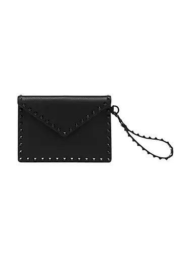 Valentino Rockstud Large Envelope Clutch Bag