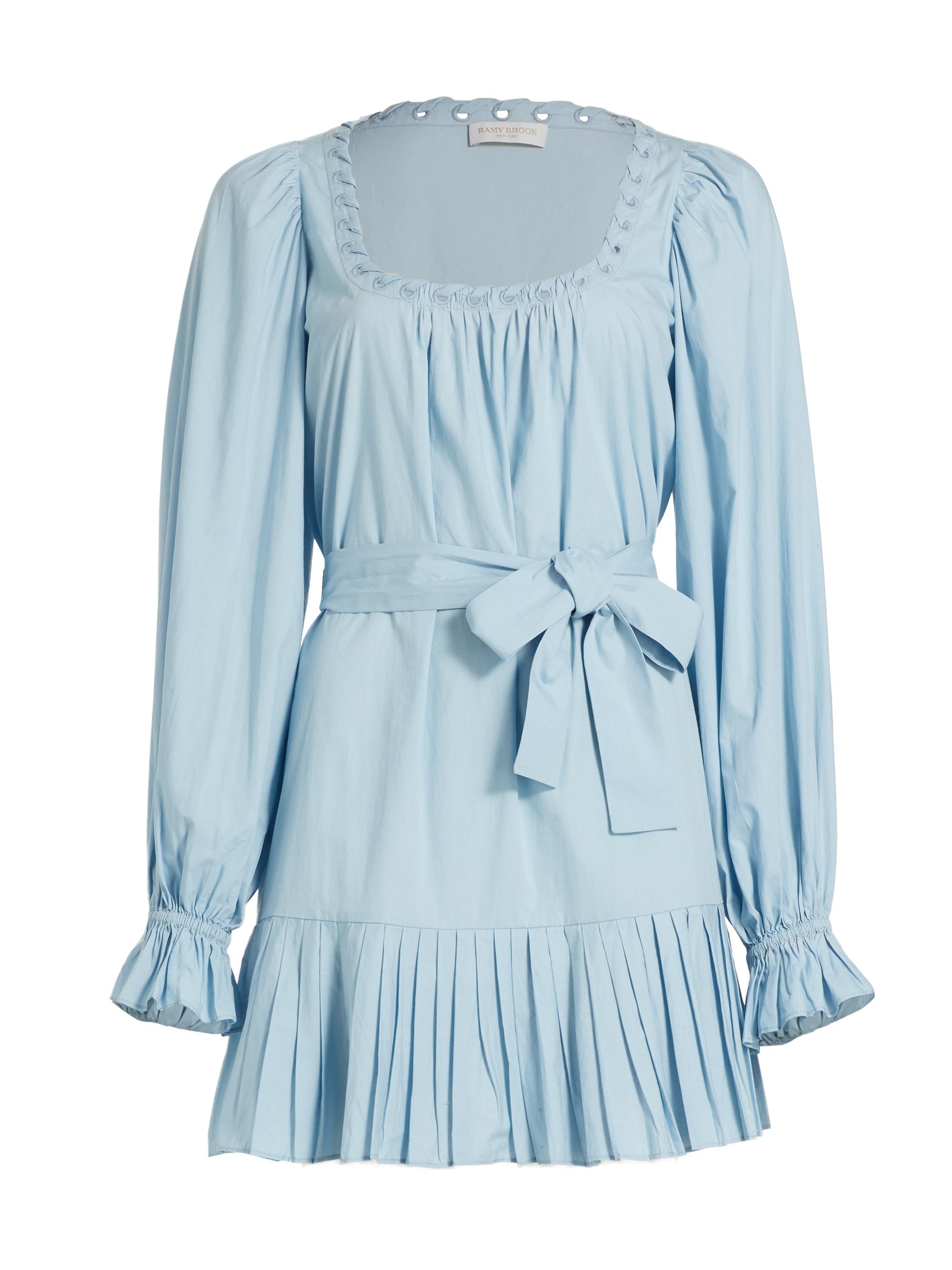 Ramy Brook Women's Kayleigh Cotton Belted Minidress - Blue Quartz