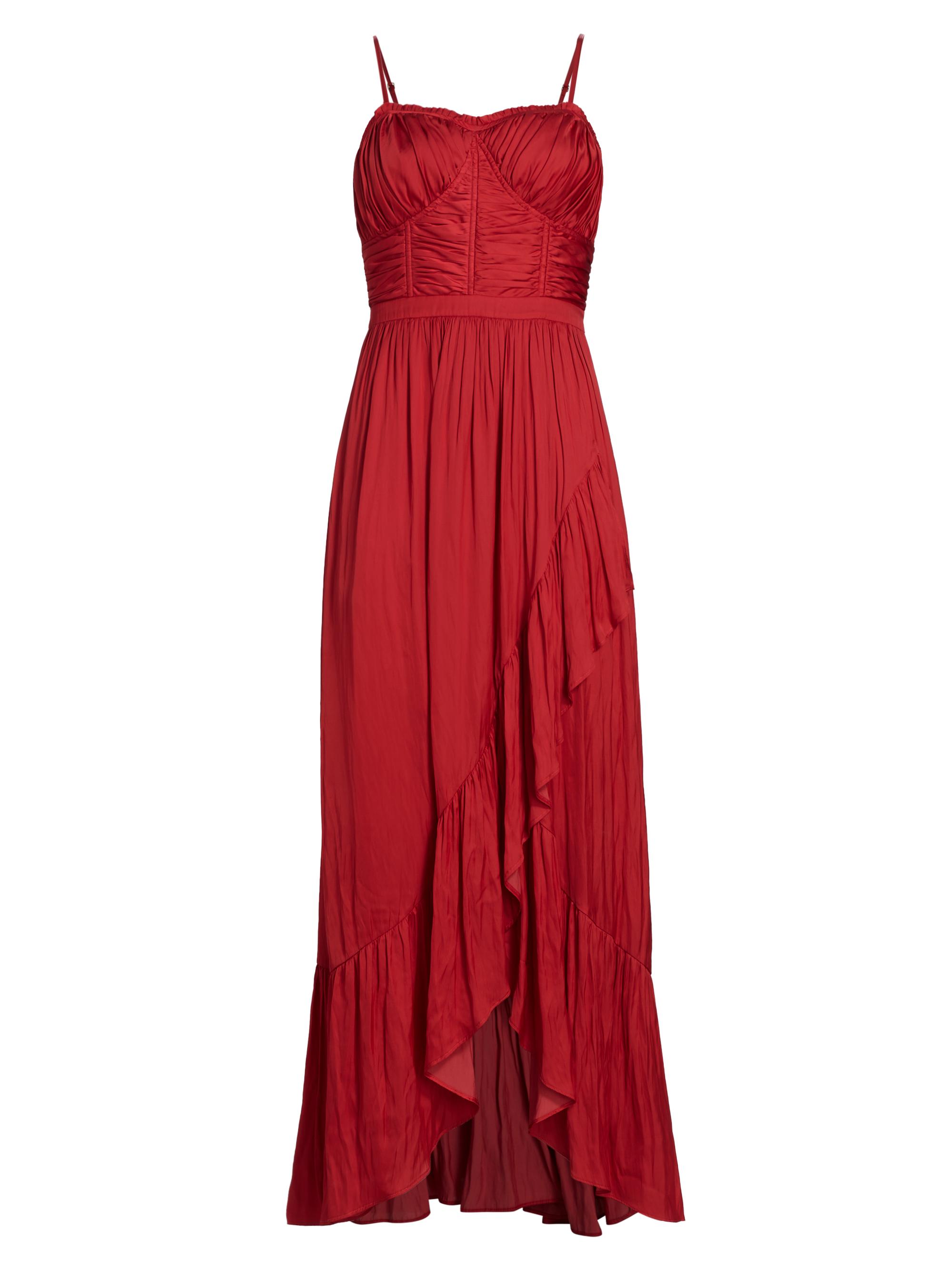 Ramy Brook Women's Braelyn Shirred Wrap Maxi Dress - Soiree Red