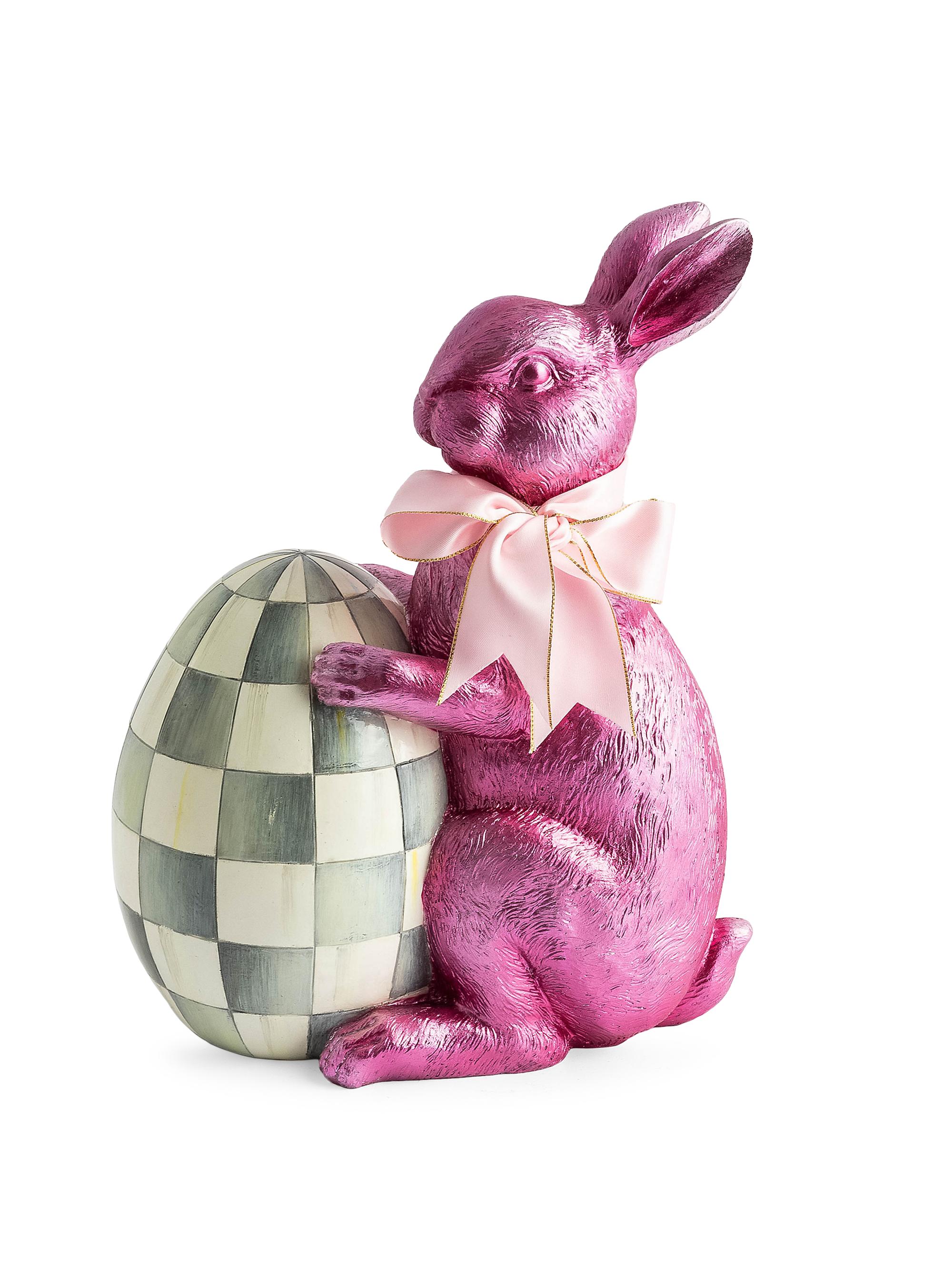 MacKenzie-Childs Touch Of Pink Foil Bunny - Pink