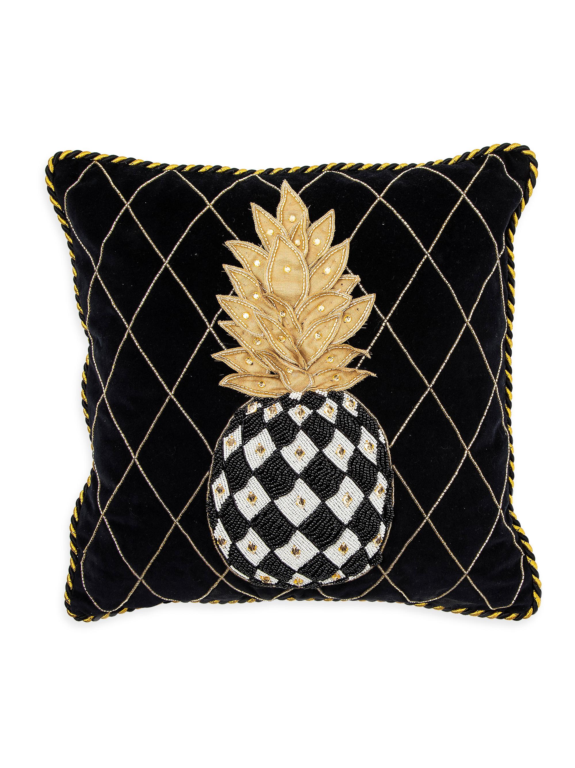 MacKenzie-Childs Pineapple Cotton Pillow