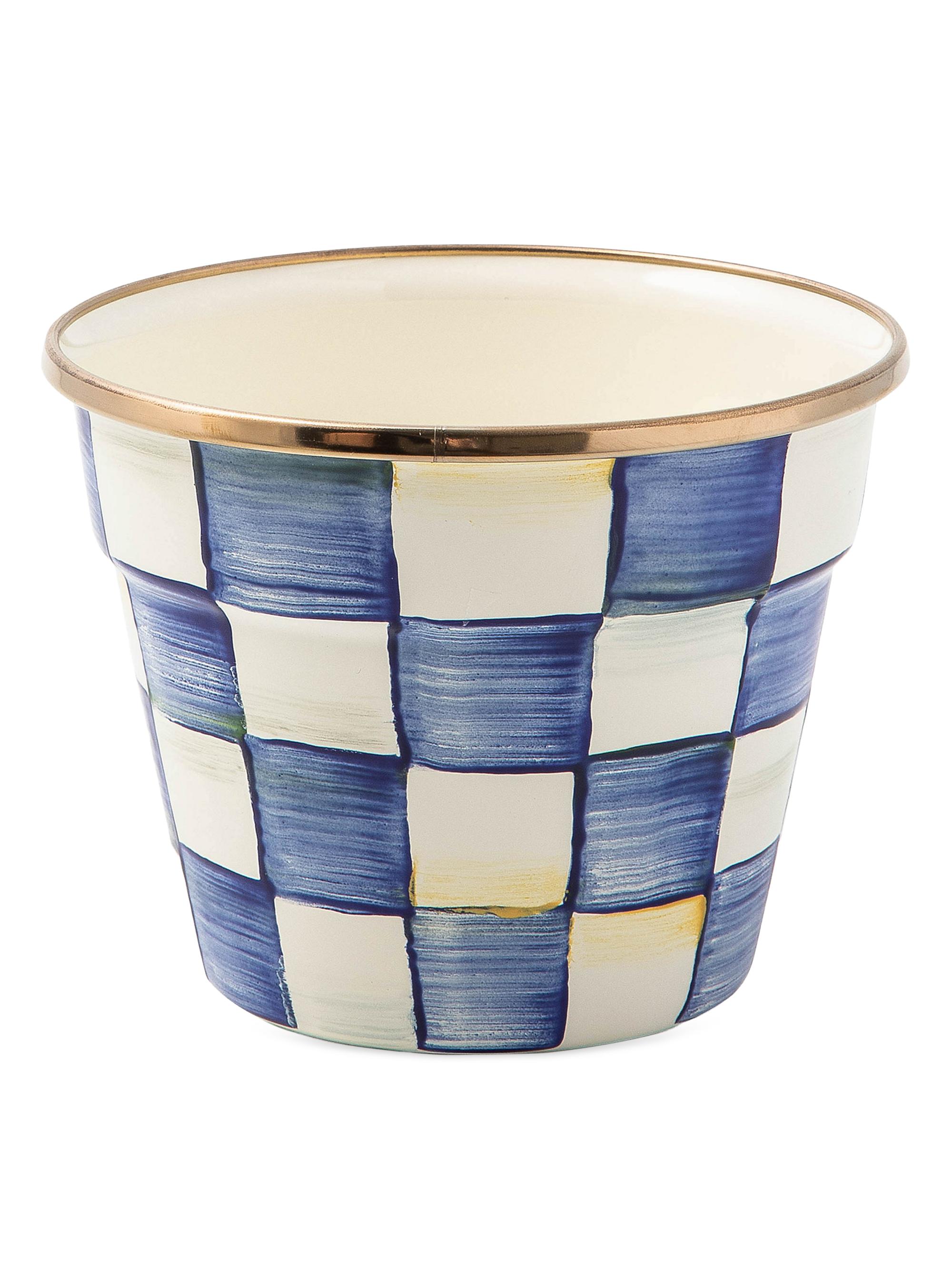 MacKenzie-Childs Royal Check Small Garden Pot