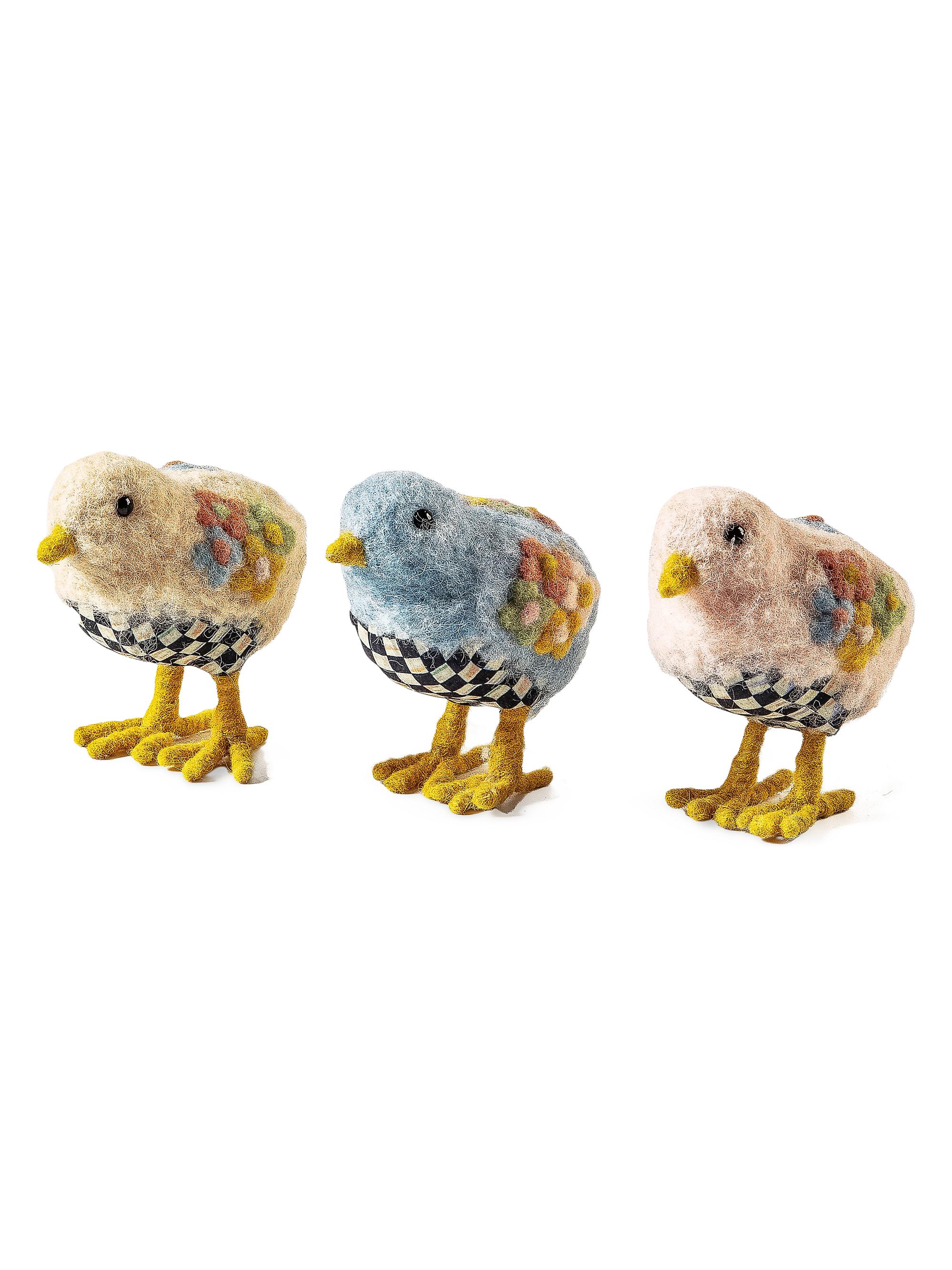 MacKenzie-Childs Spring Fling 3-Piece Felted Chicks Set