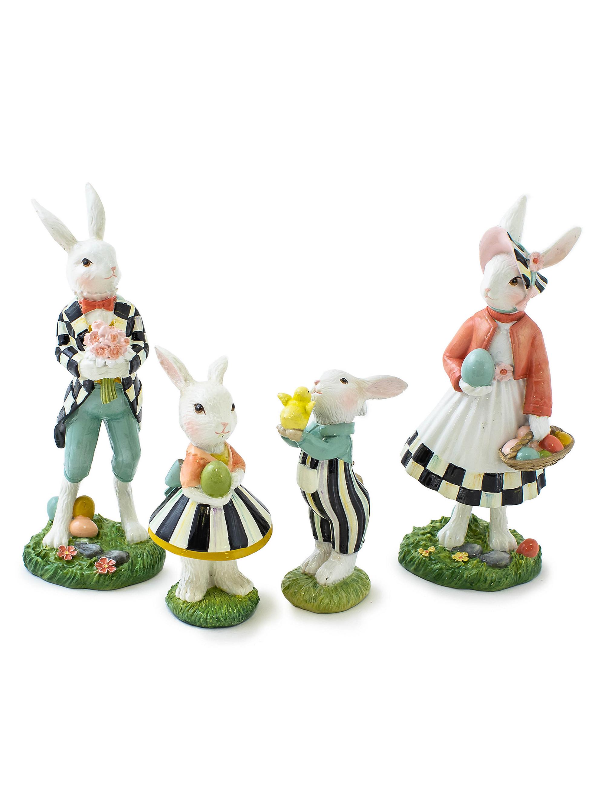 MacKenzie-Childs Spring Fling 4-Piece Mini Rabbit Family Set
