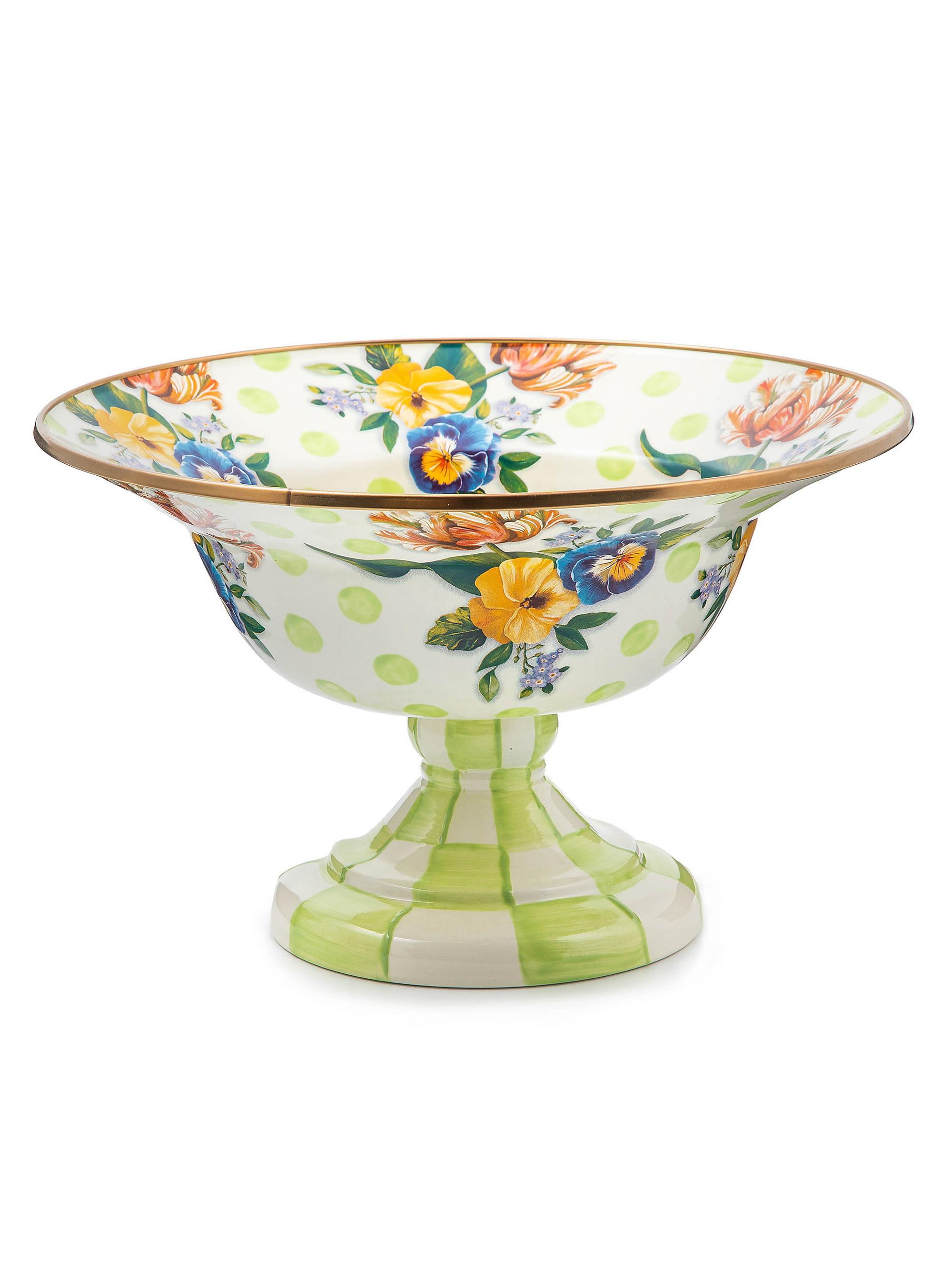 MacKenzie-Childs Wildflowers Large Compote