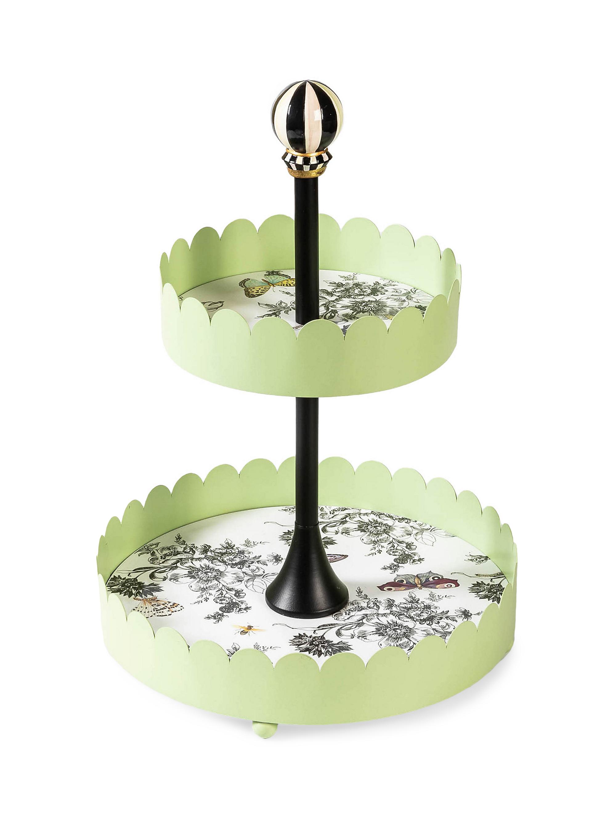 MacKenzie-Childs Butterfly Toile 2-Tier Stand