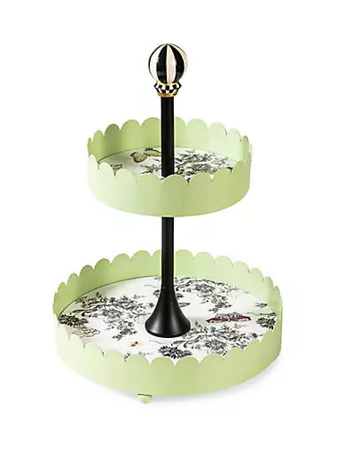 Butterfly Toile 2-Tier Stand