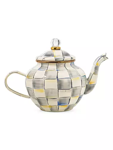 Sterling Check 4-Cup Teapot
