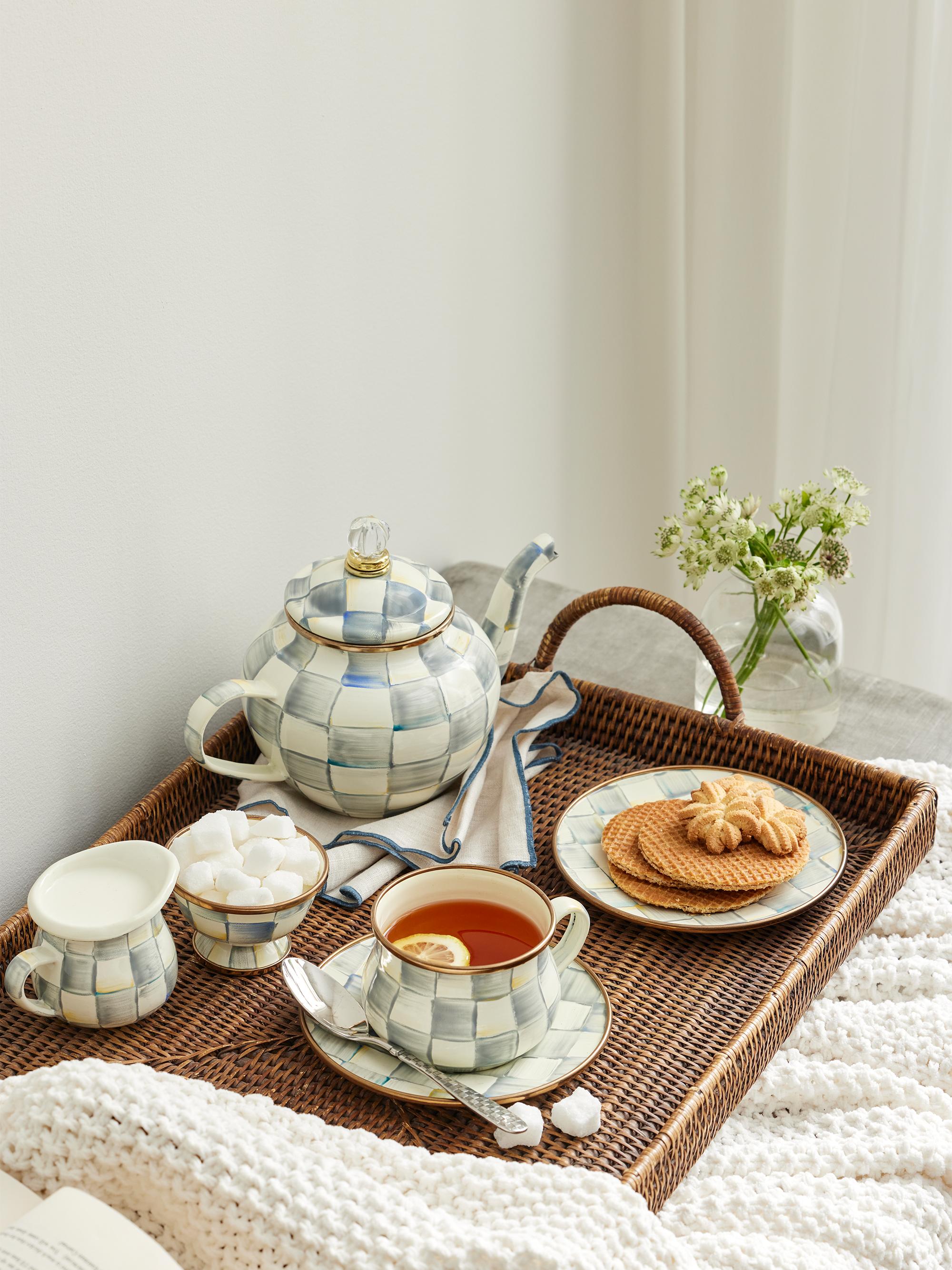 MacKenzie-Childs Sterling Check 4-Cup Teapot | Saks Fifth Avenue