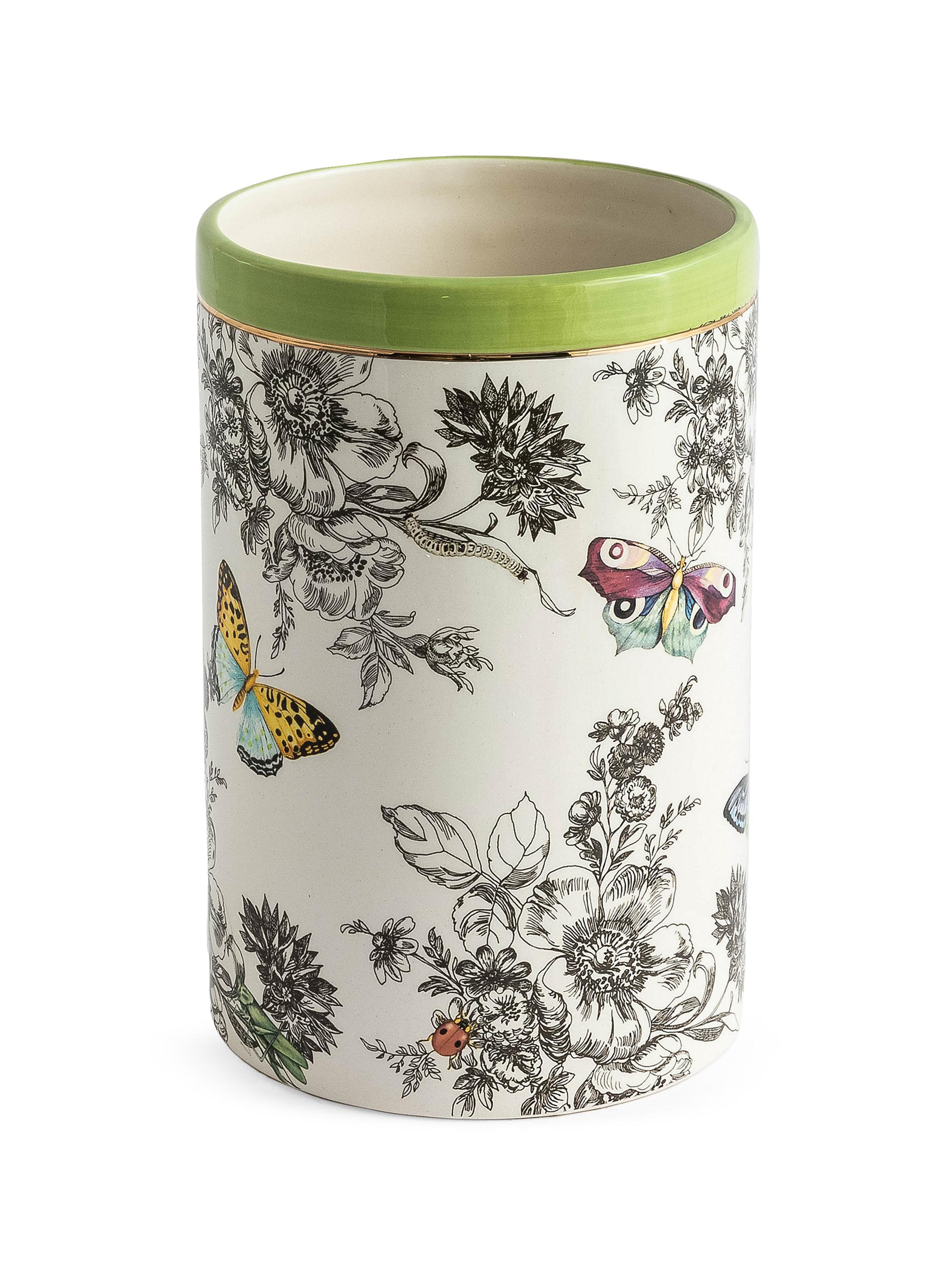 MacKenzie-Childs Butterfly Toile Short Vase