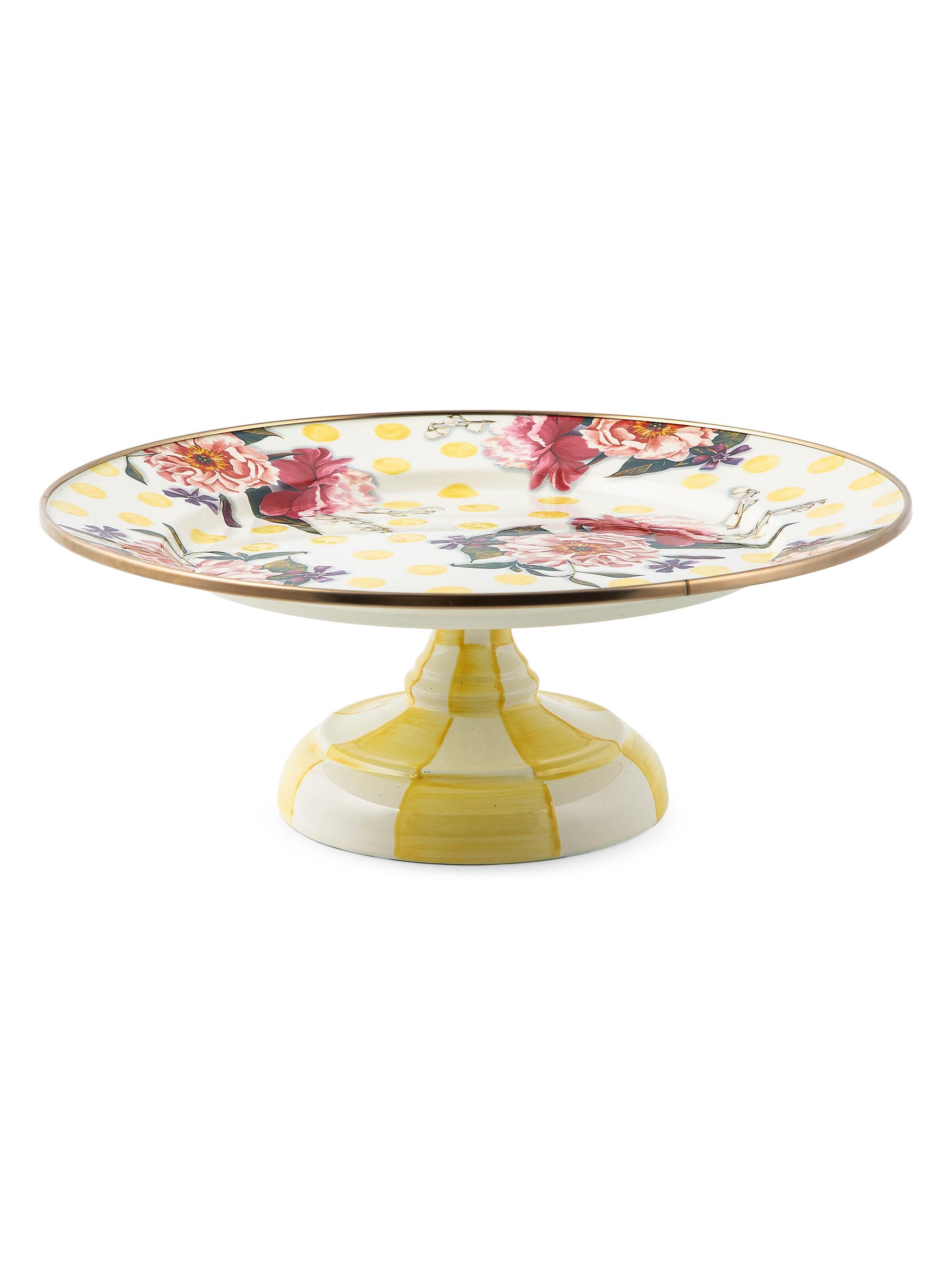 MacKenzie-Childs Wildflowers Pedestal Platter