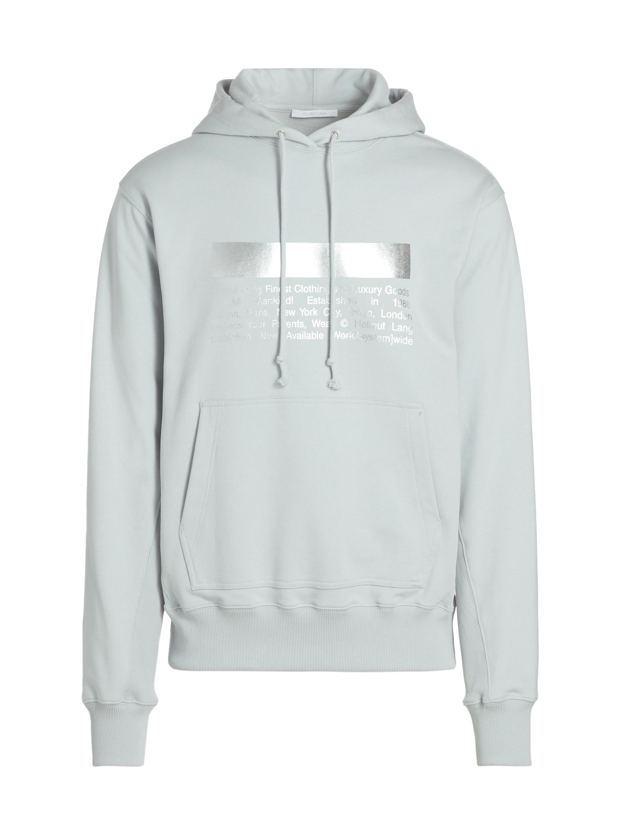 Helmut Lang Men's Metallic Stripe Oversized Hoodie - Celestial Blue