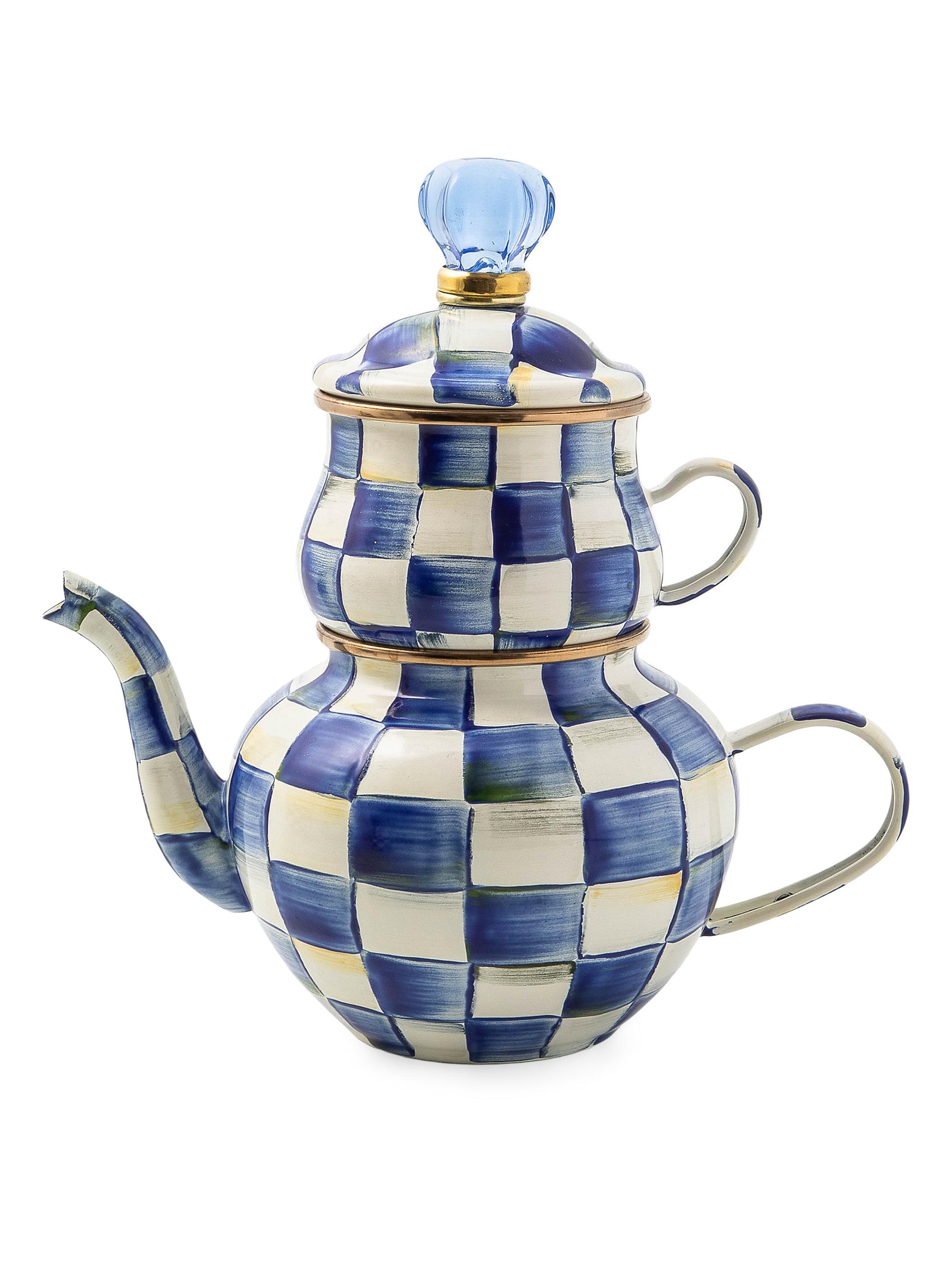 MacKenzie-Childs Royal Check High Tea Set
