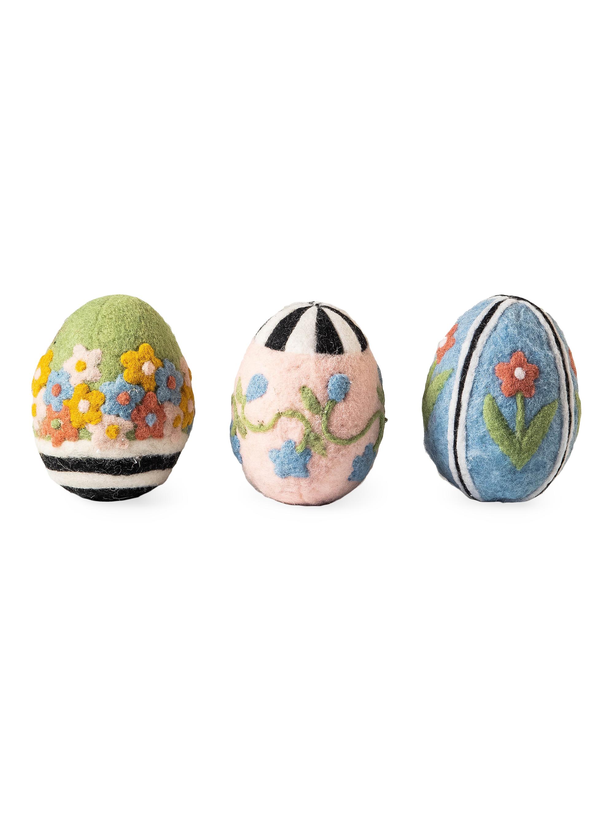 MacKenzie-Childs Spring Fling 3-Piece Felted Eggs Set