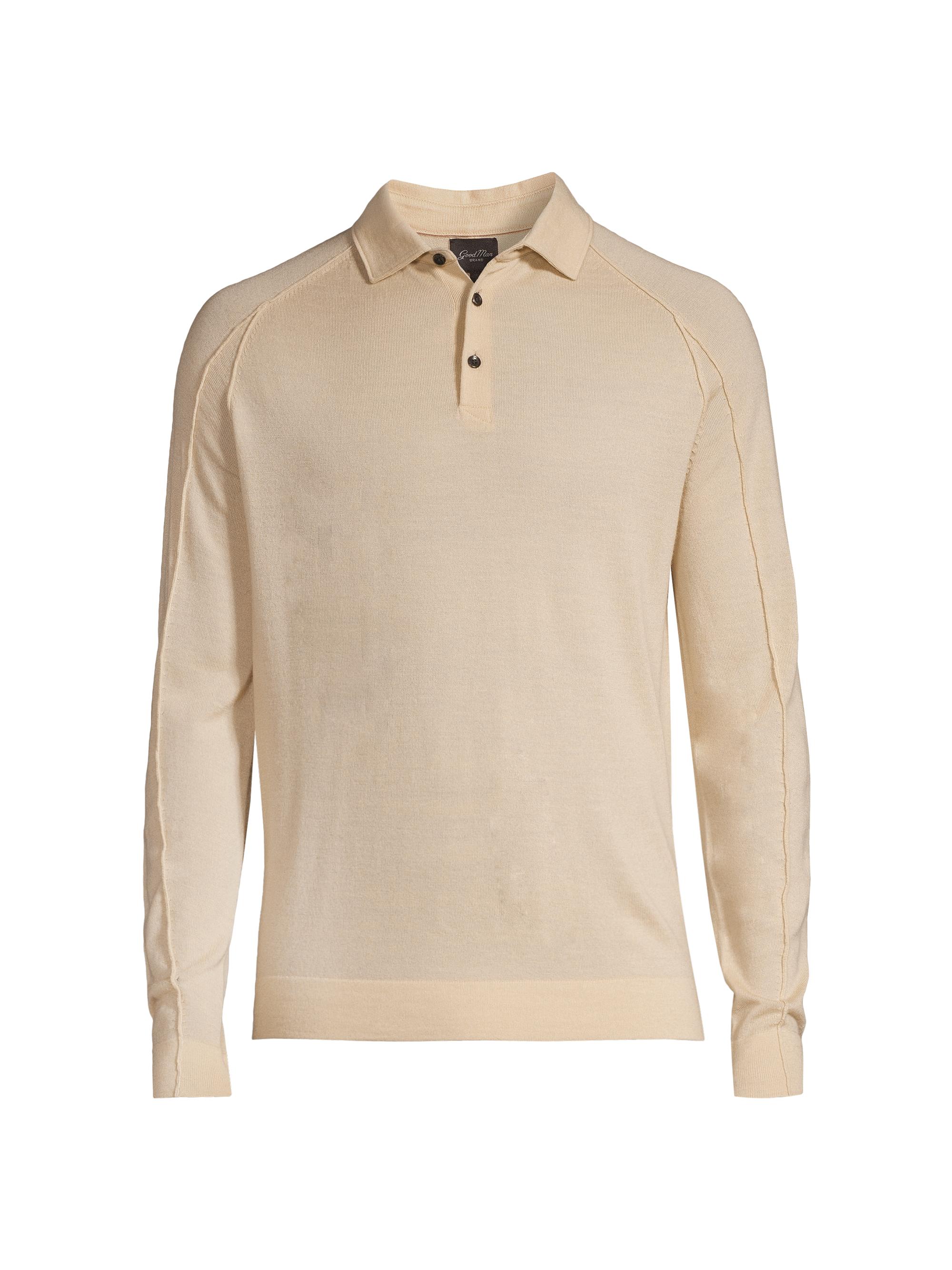 Good Man Brand Men's MVP Wool Slim-Fit Polo Sweater - Warm Sand