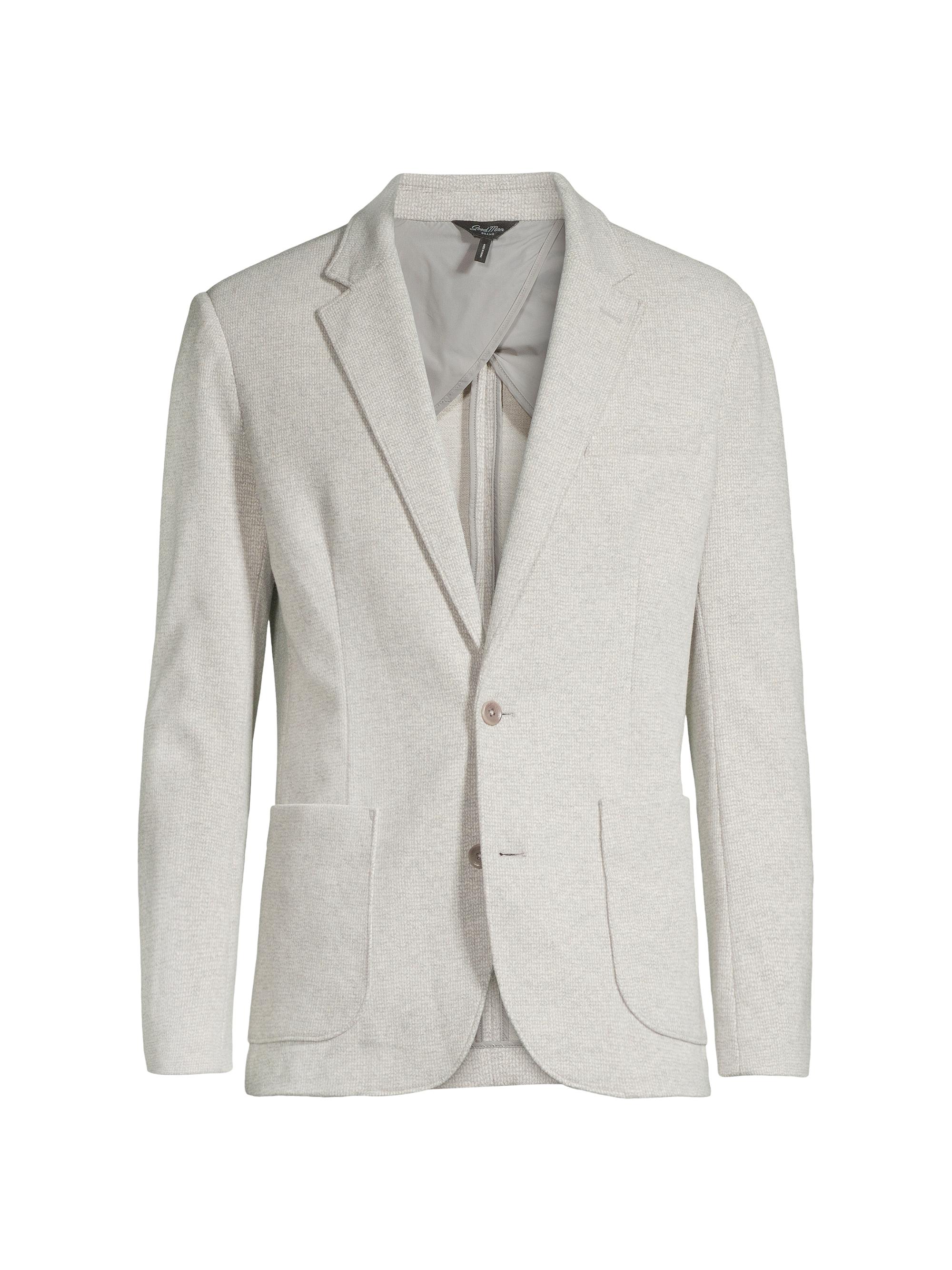 Good Man Brand Men's Jacquard-Knit Two-Button Blazer - Frost Grey