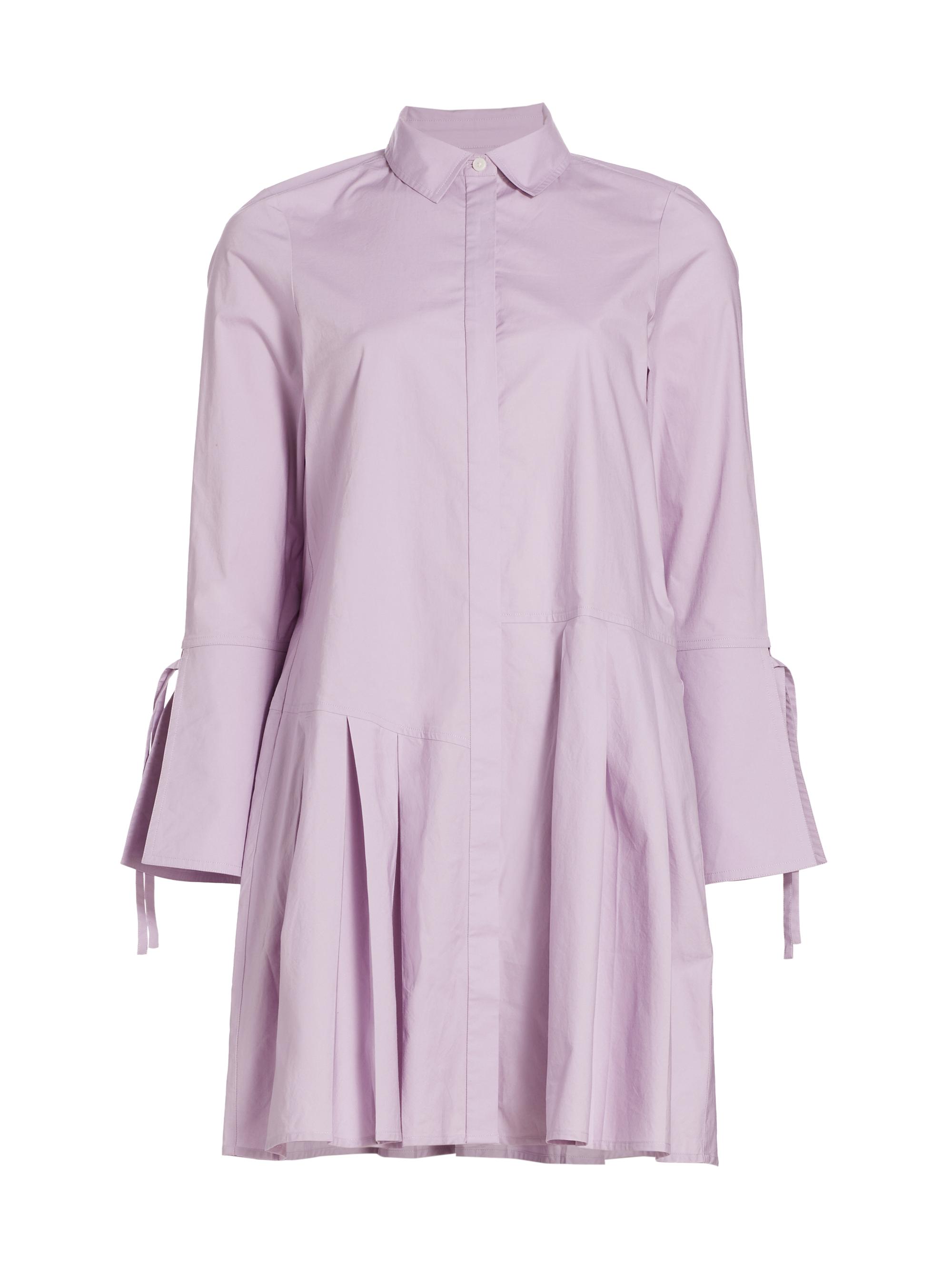 Derek Lam 10 Crosby Women's Andrea Cotton-Blend Mini Shirtdress - Lilac