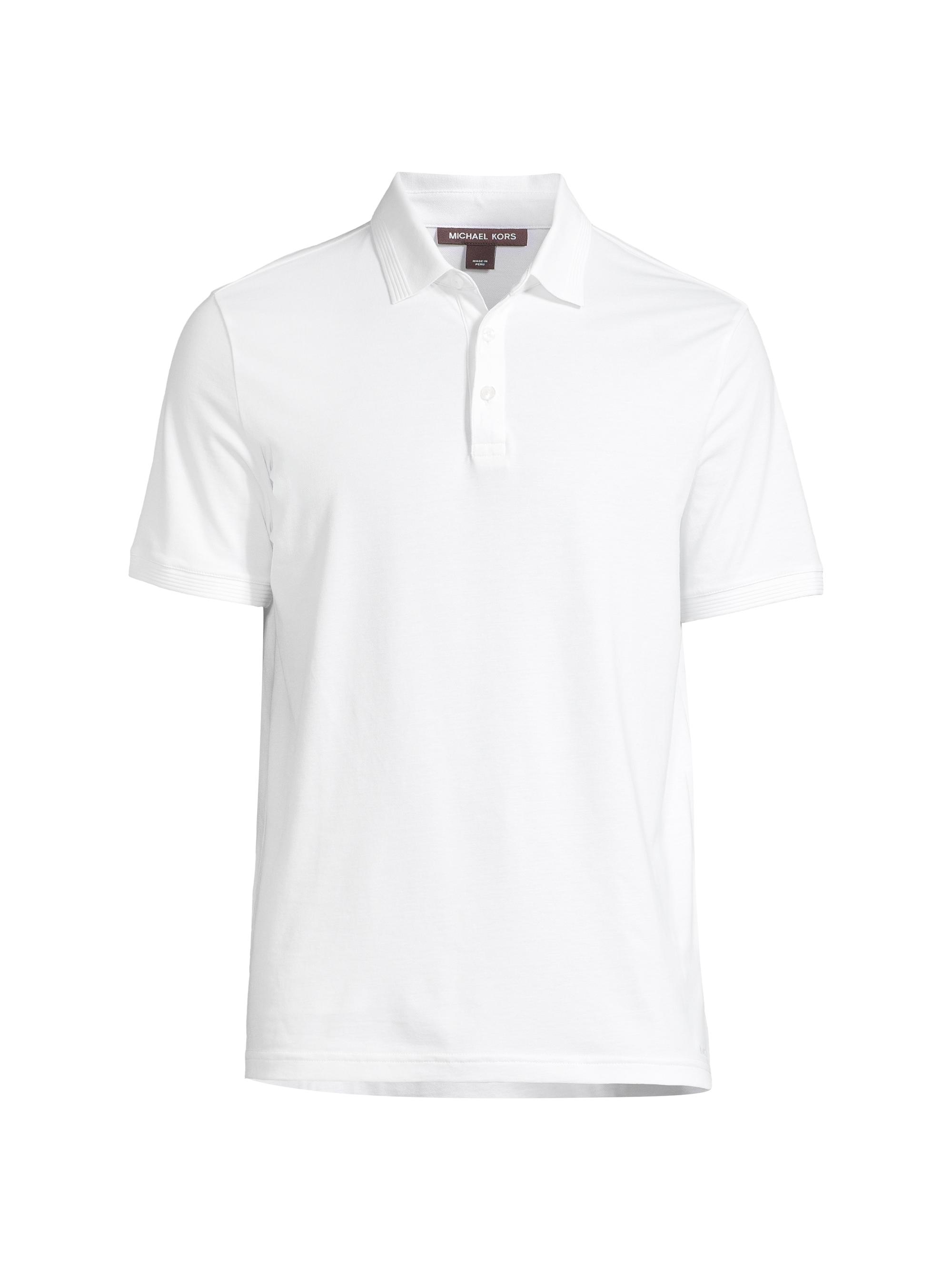 Michael Kors Men's Stretch Cotton-Blend Polo Shirt - White