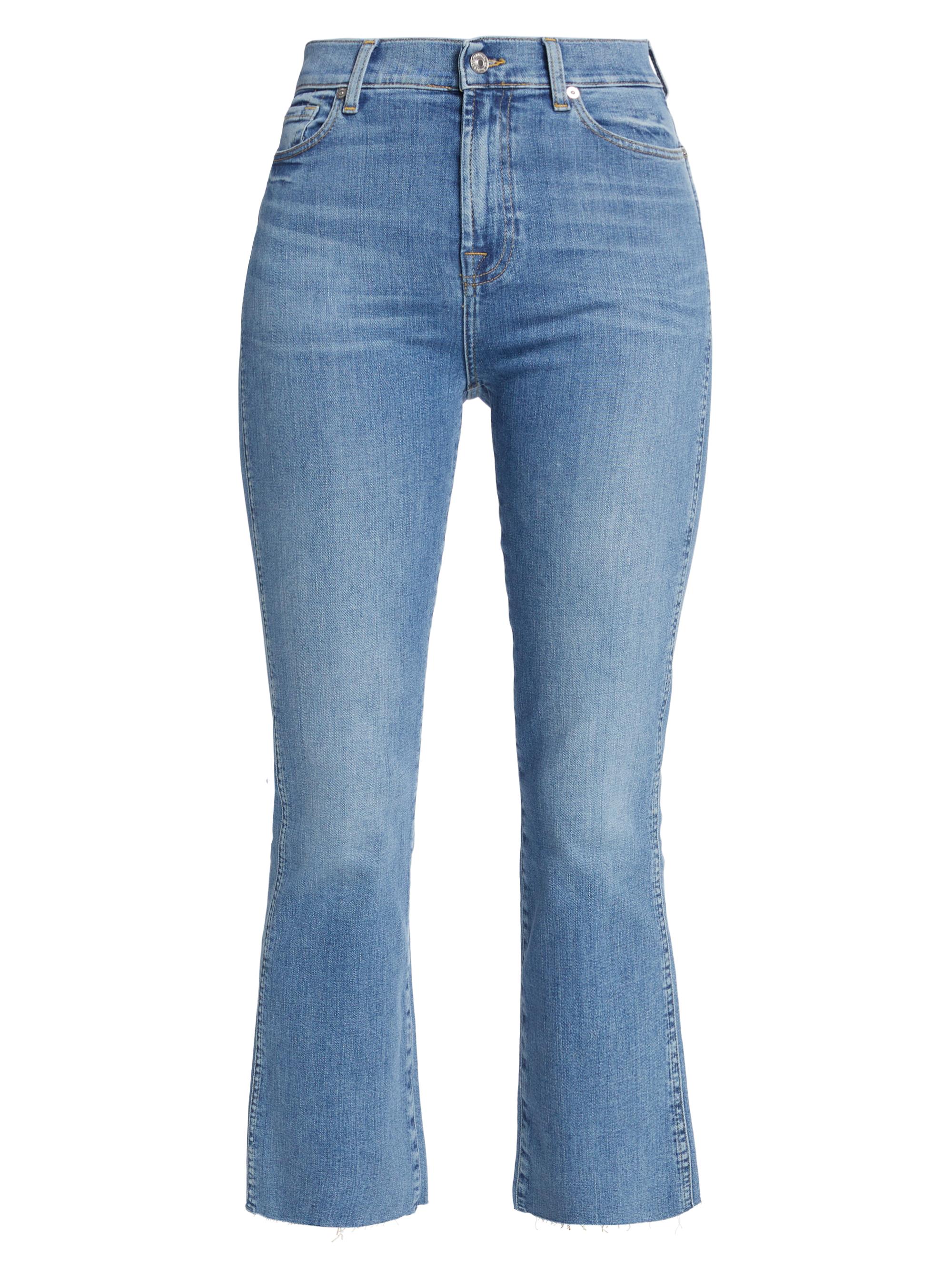 7 For All Mankind Women's Slim Kick High-Rise Cropped Jeans - Within