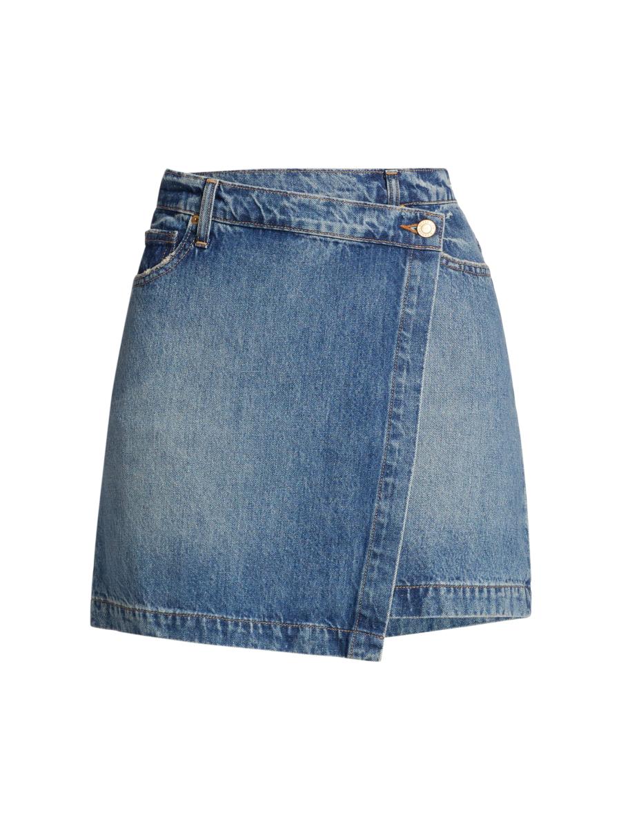 Derek Lam 10 Crosby Ana Denim Asymmetric Miniskirt | Saks Fifth Avenue