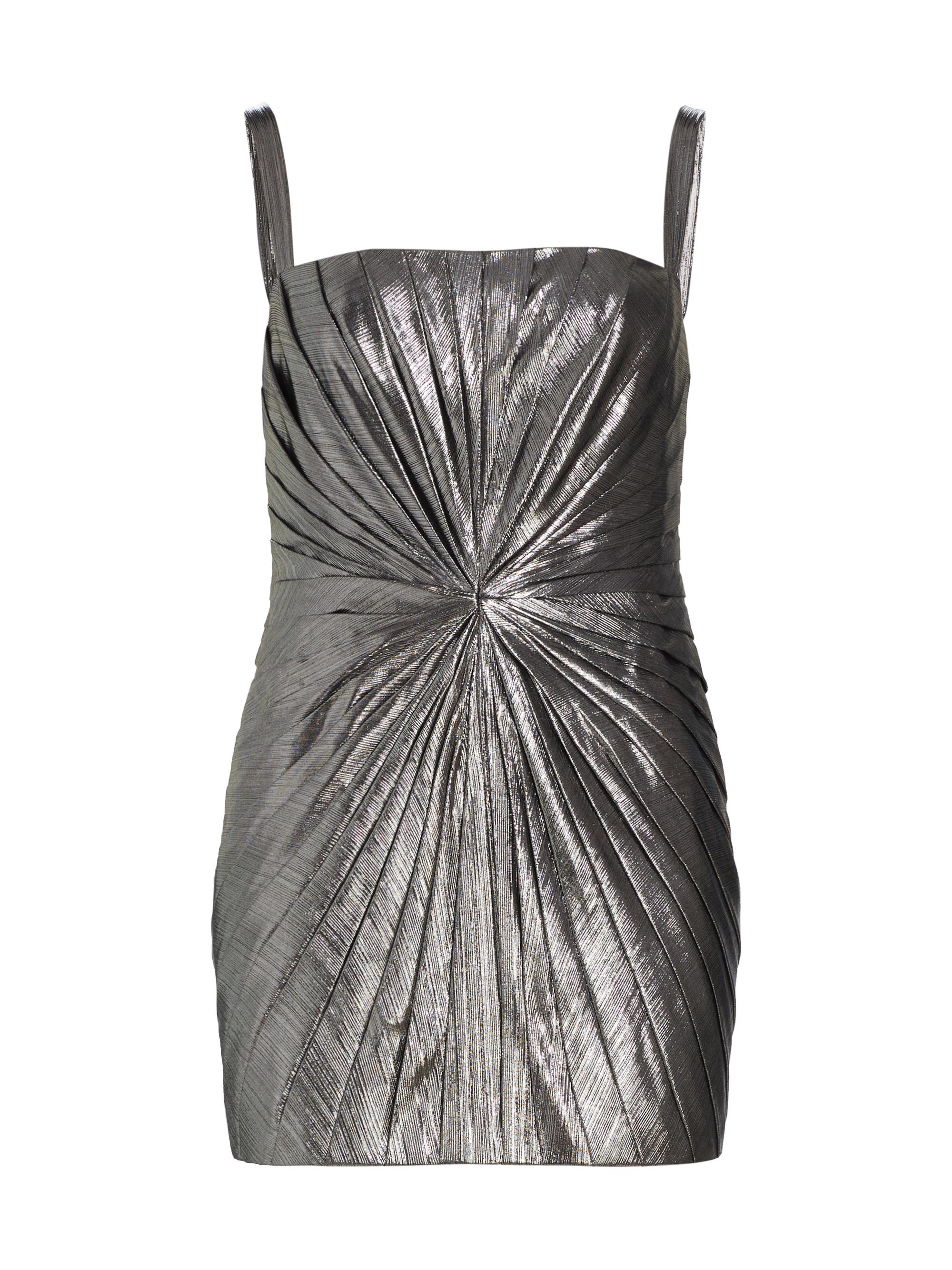 Nonchalant Label Women's Evie Metallic Twist Minidress - Silver