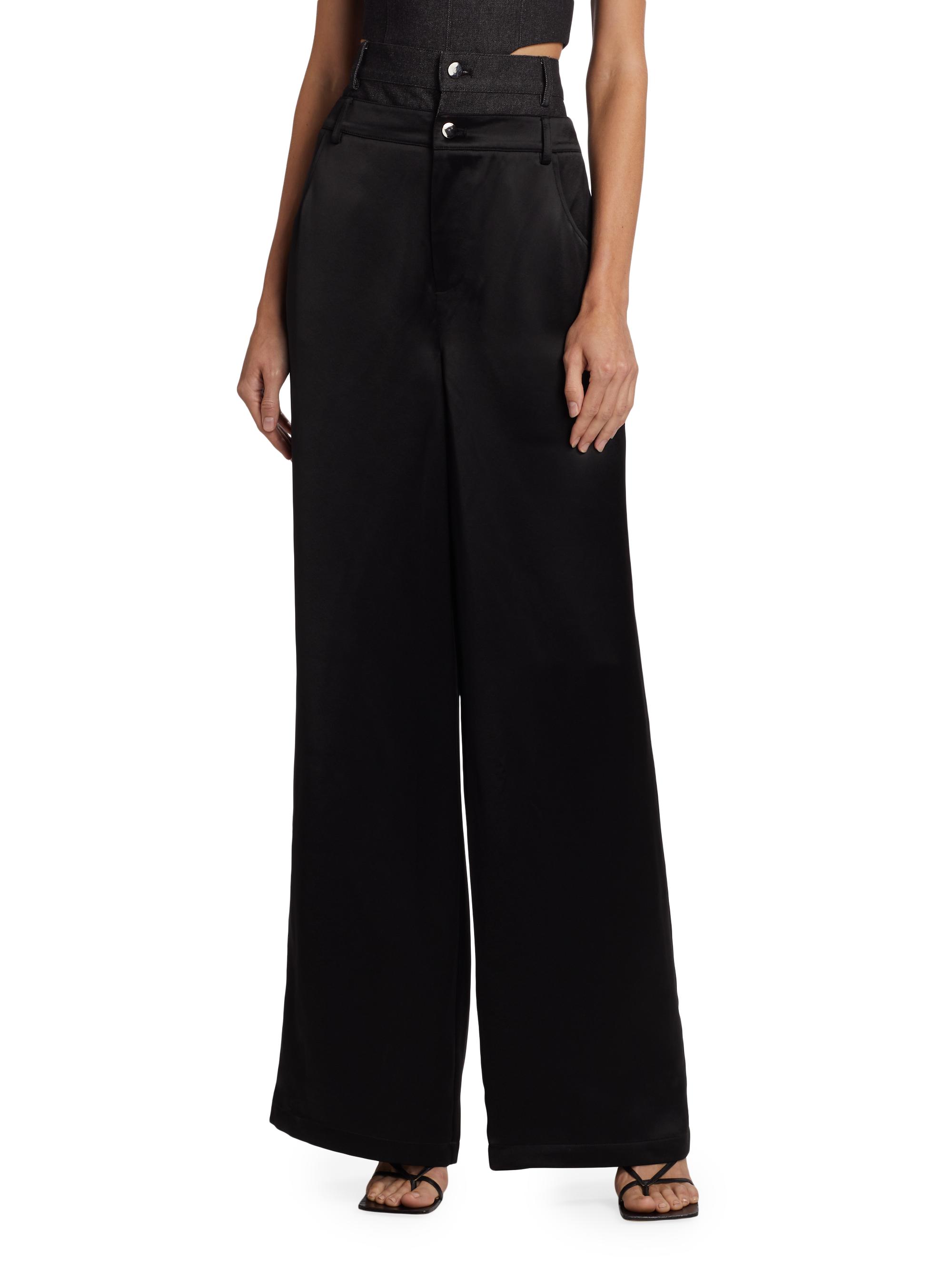 Nonchalant Label Simon Double-Layer Wide-Leg Trousers | Saks Fifth