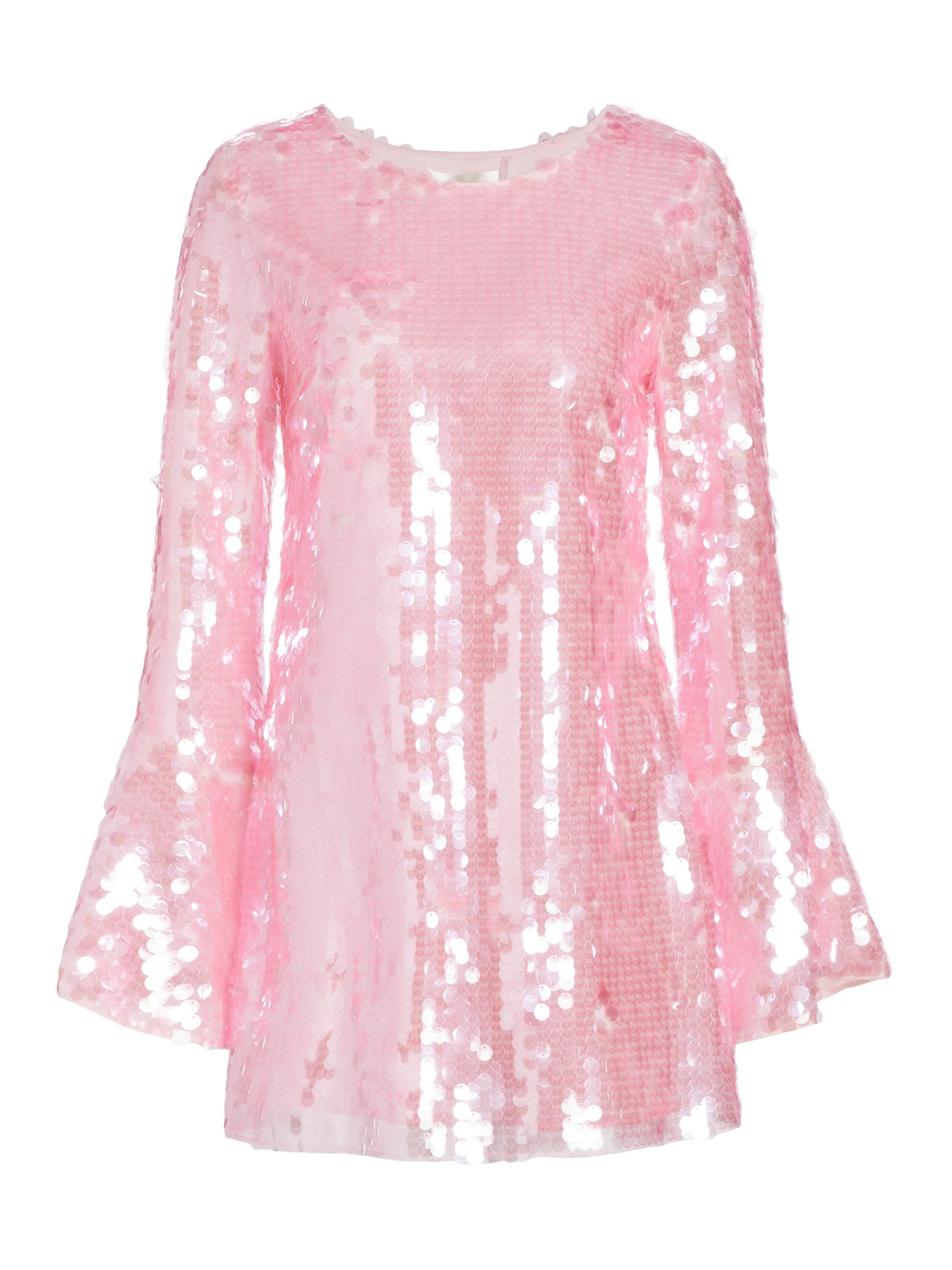 LoveShackFancy Women's Annabella Paillette Minidress - Sheer Pink