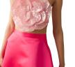 Sequined Floral Bandeau Top
