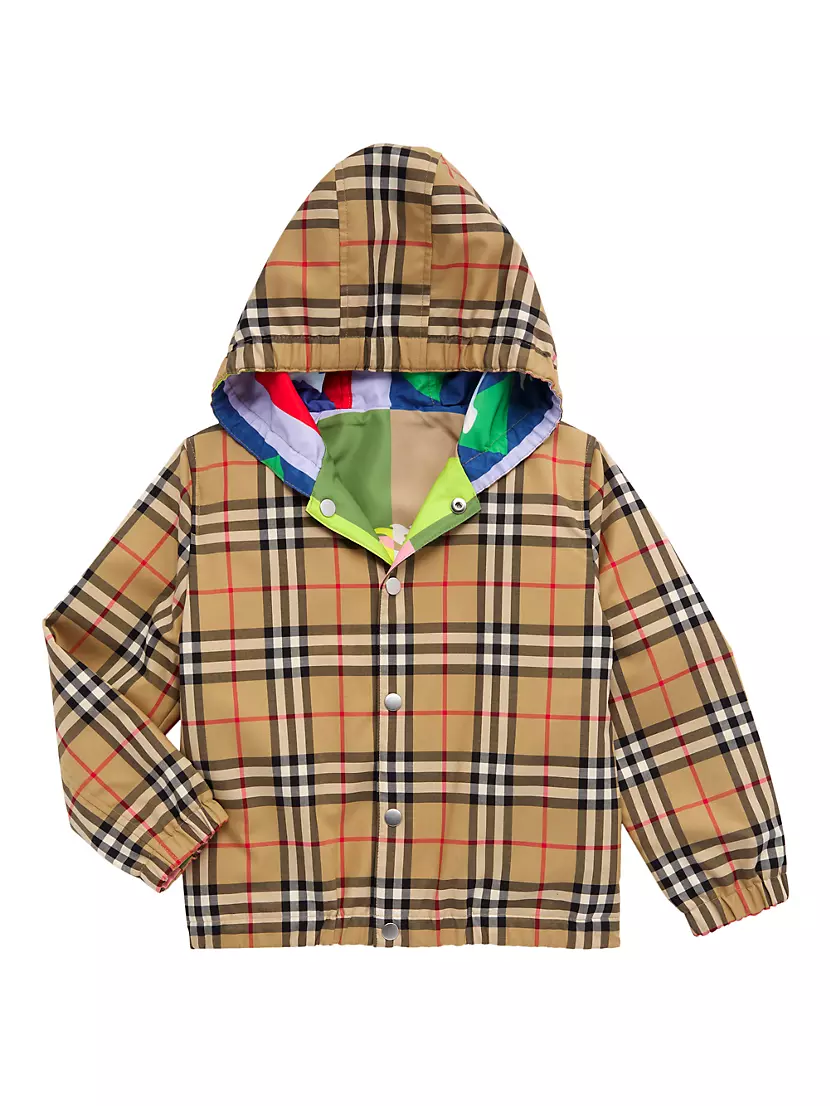 Little Boy's & Boy's Reversible Check Jacket