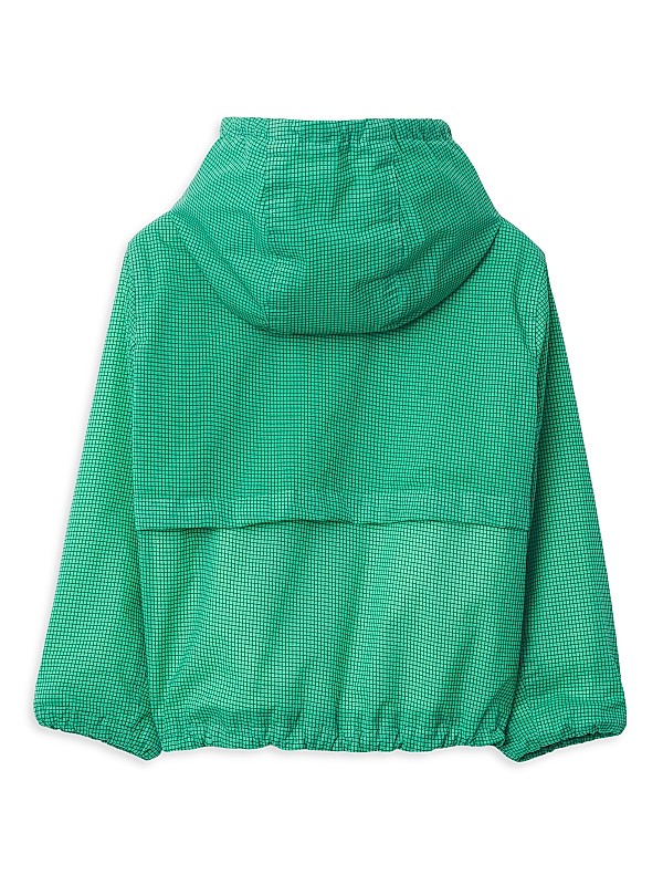 GREEN PUFFER COAT WITH HIGH COLLAR AND HOOD IN NYLON, BABY GREEN PUFFER COAT WITH HIGH COLLAR AND HOOD IN NYLON, BABY