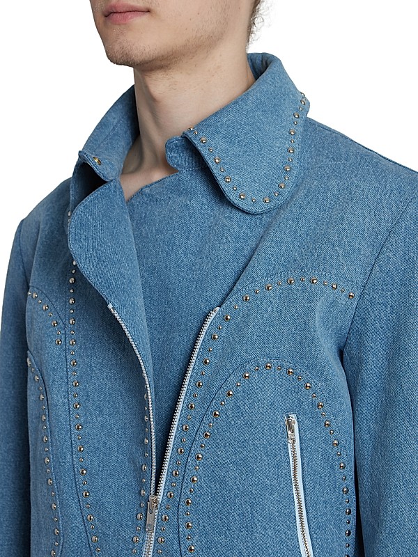 Shop Wales Bonner Studded Denim Jacket | Saks Fifth Avenue Shop Wales Bonner Studded Denim Jacket | Saks Fifth Avenue