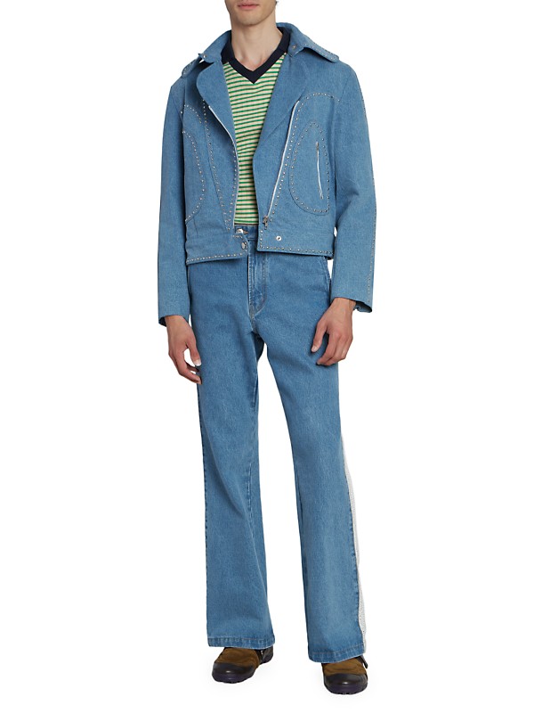 Shop Wales Bonner Studded Denim Jacket | Saks Fifth Avenue Shop Wales Bonner Studded Denim Jacket | Saks Fifth Avenue