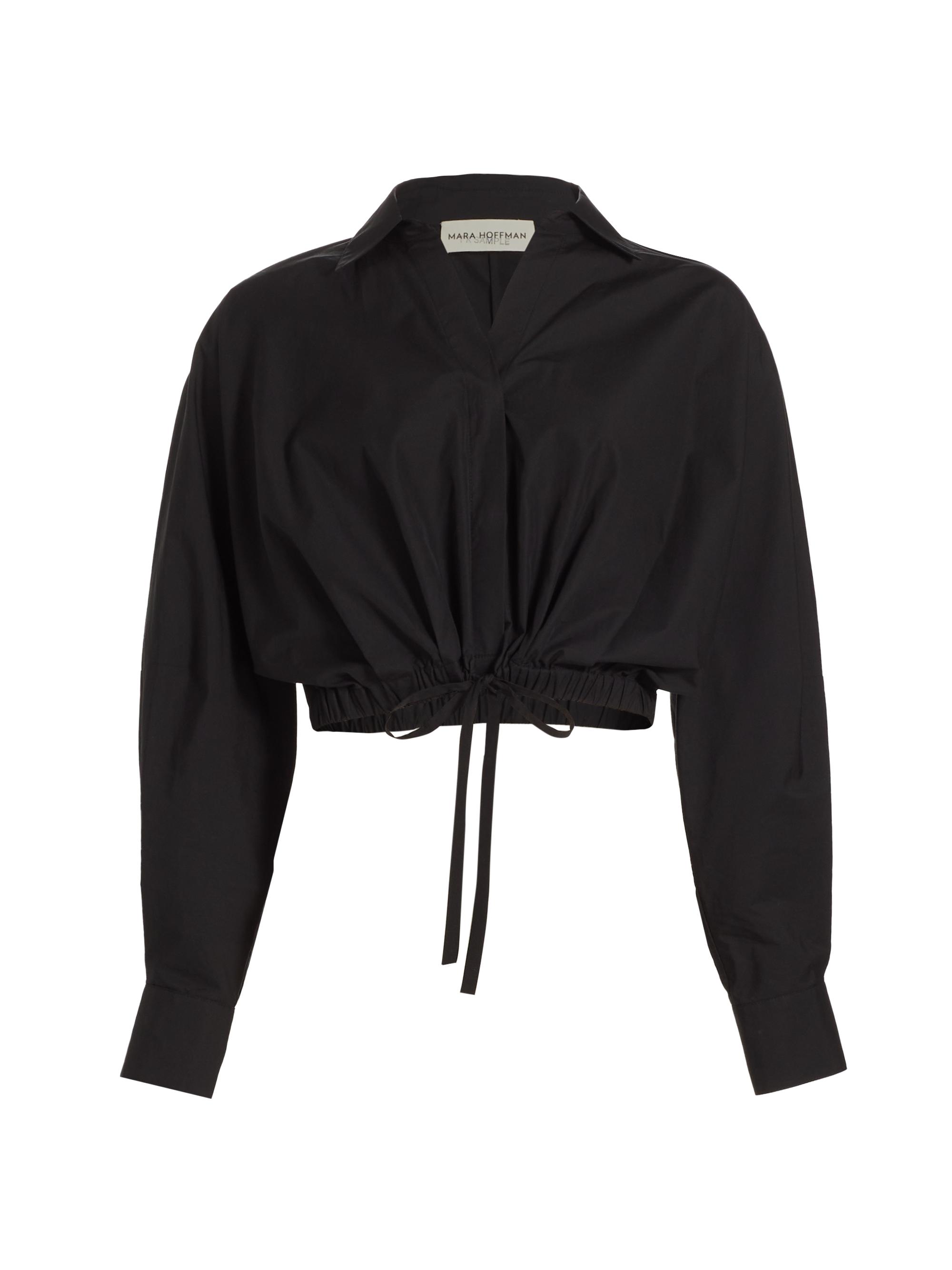 Mara Hoffman Women's Heidi Crop Drawstring Top - Black